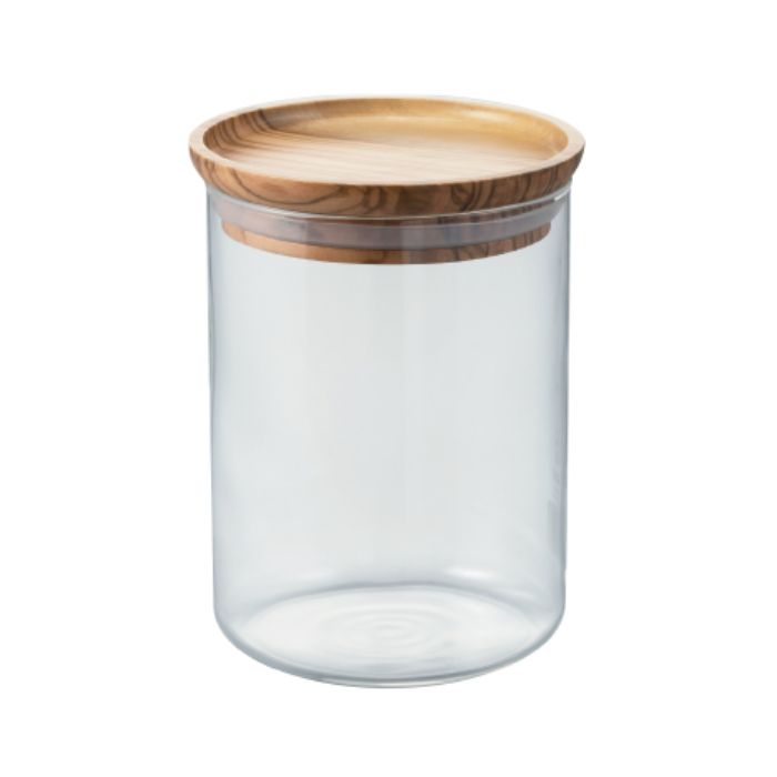 Hario Simply Glass & Olive Wood Canister