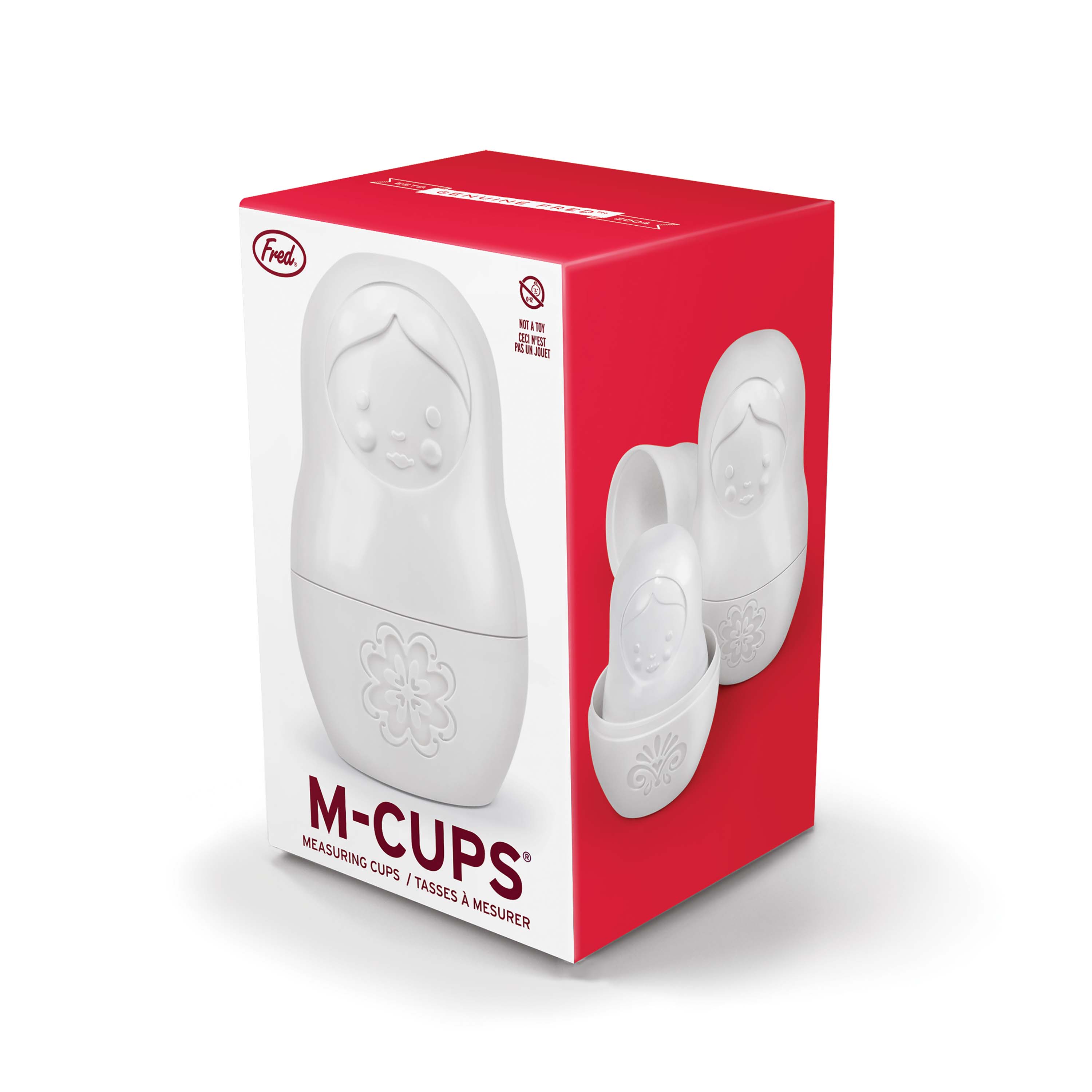 Fred M-Cups Matryoshka Measuring Cups 6 Piece Set White