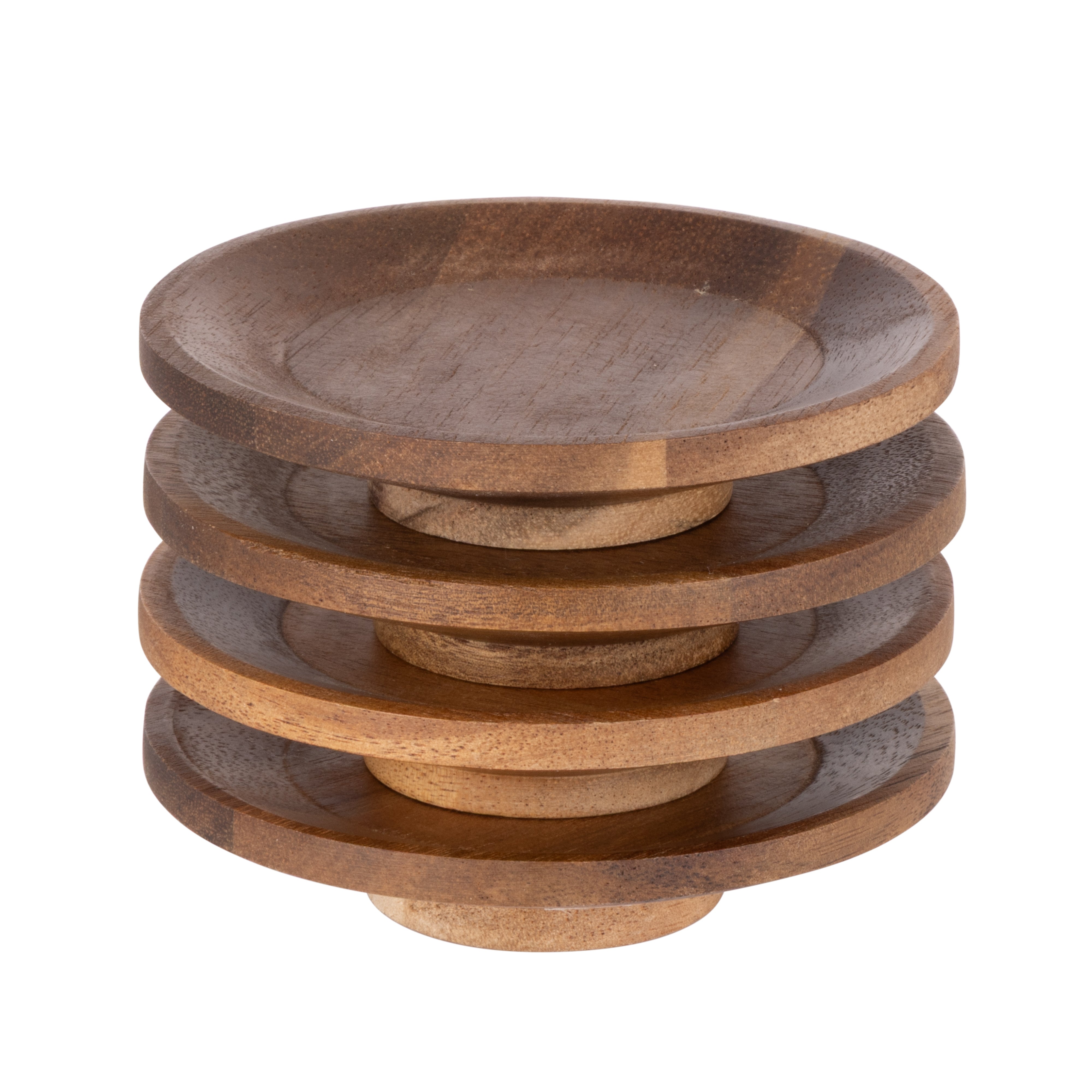 Davis & Waddell Cantina Mini Serving Plates 4 Piece Set Acacia Wood