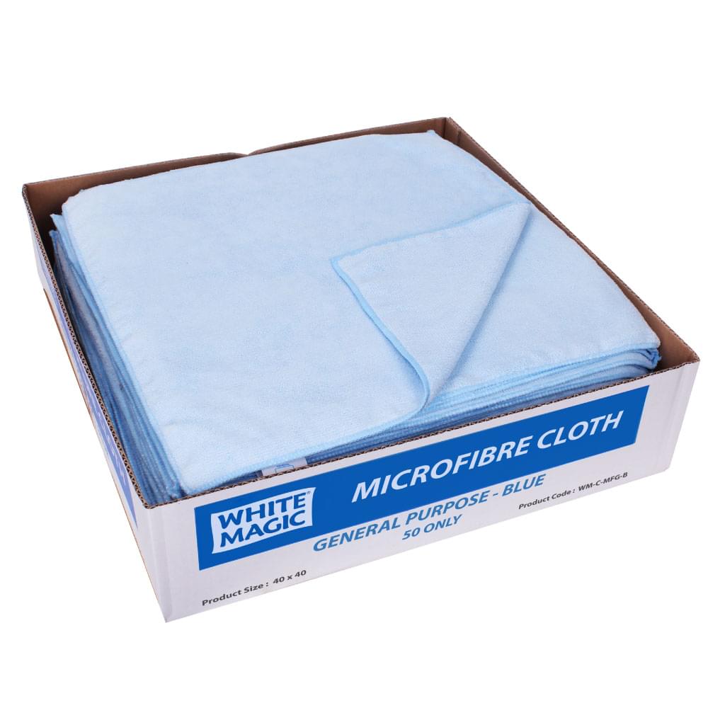 White Magic Commercial Microfibre General Purpose Cloth Blue