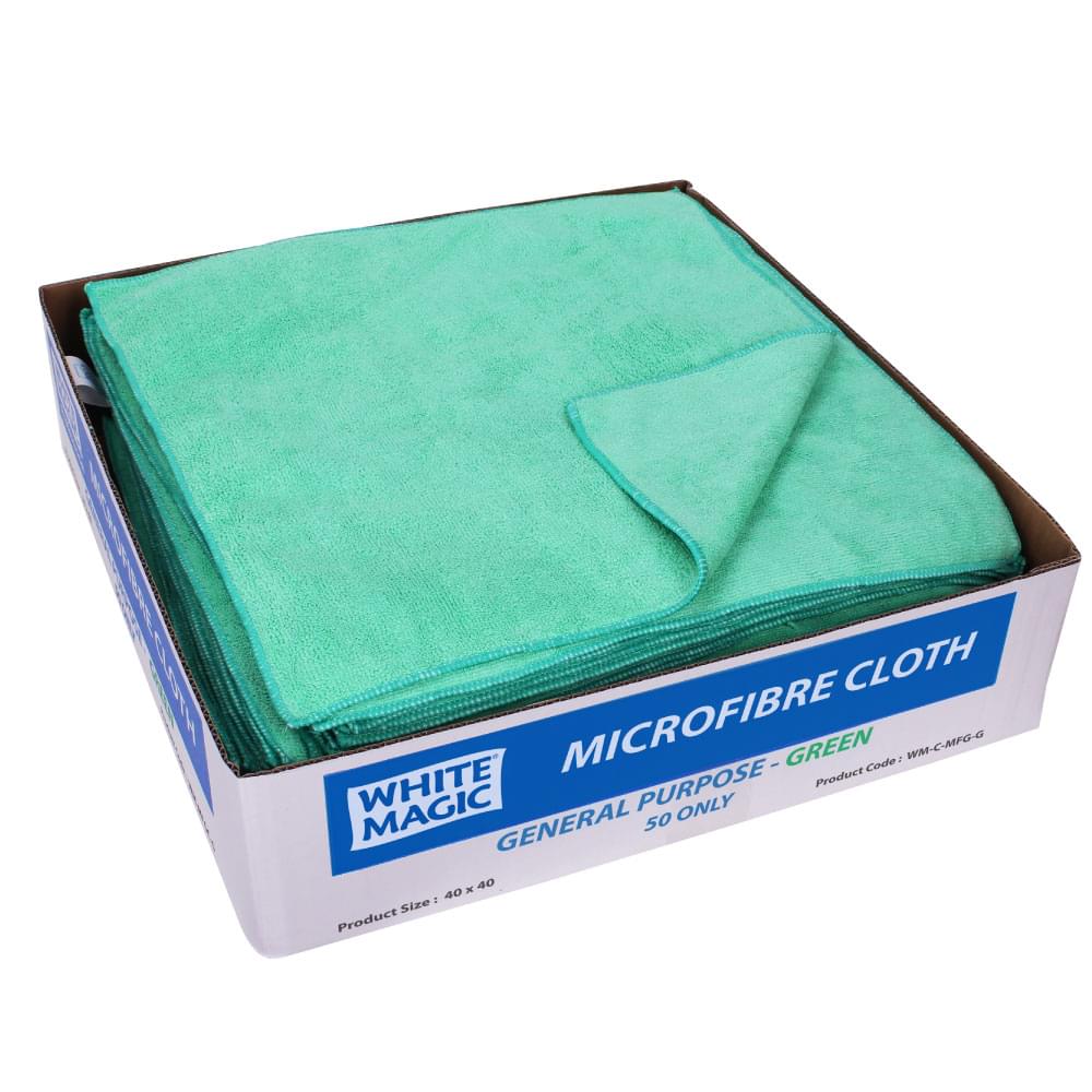 White Magic Microfibre General Purpose Cloth Green