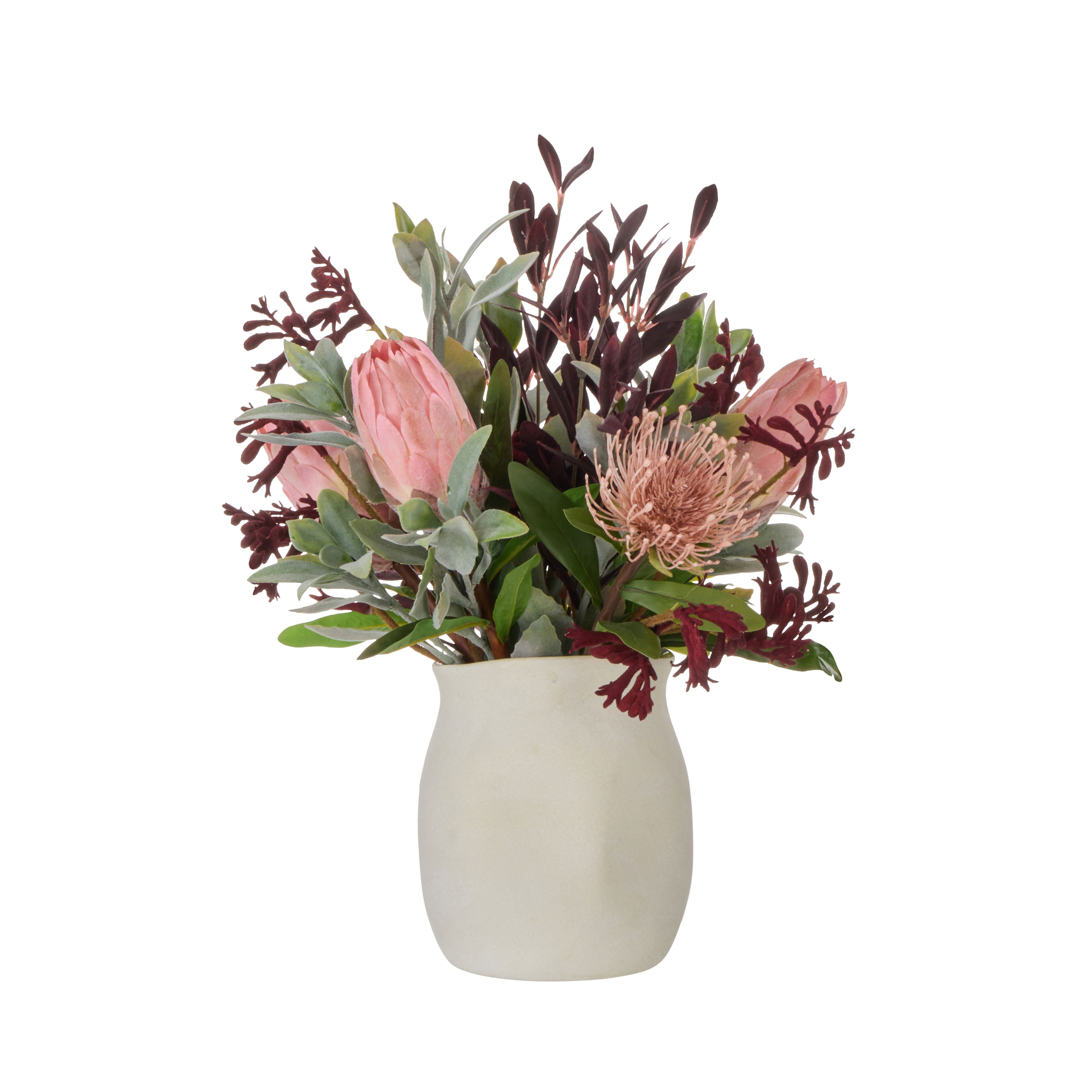 Rogue Protea Kangaroo Paw - Maliah Pink & Burgundy 52cm