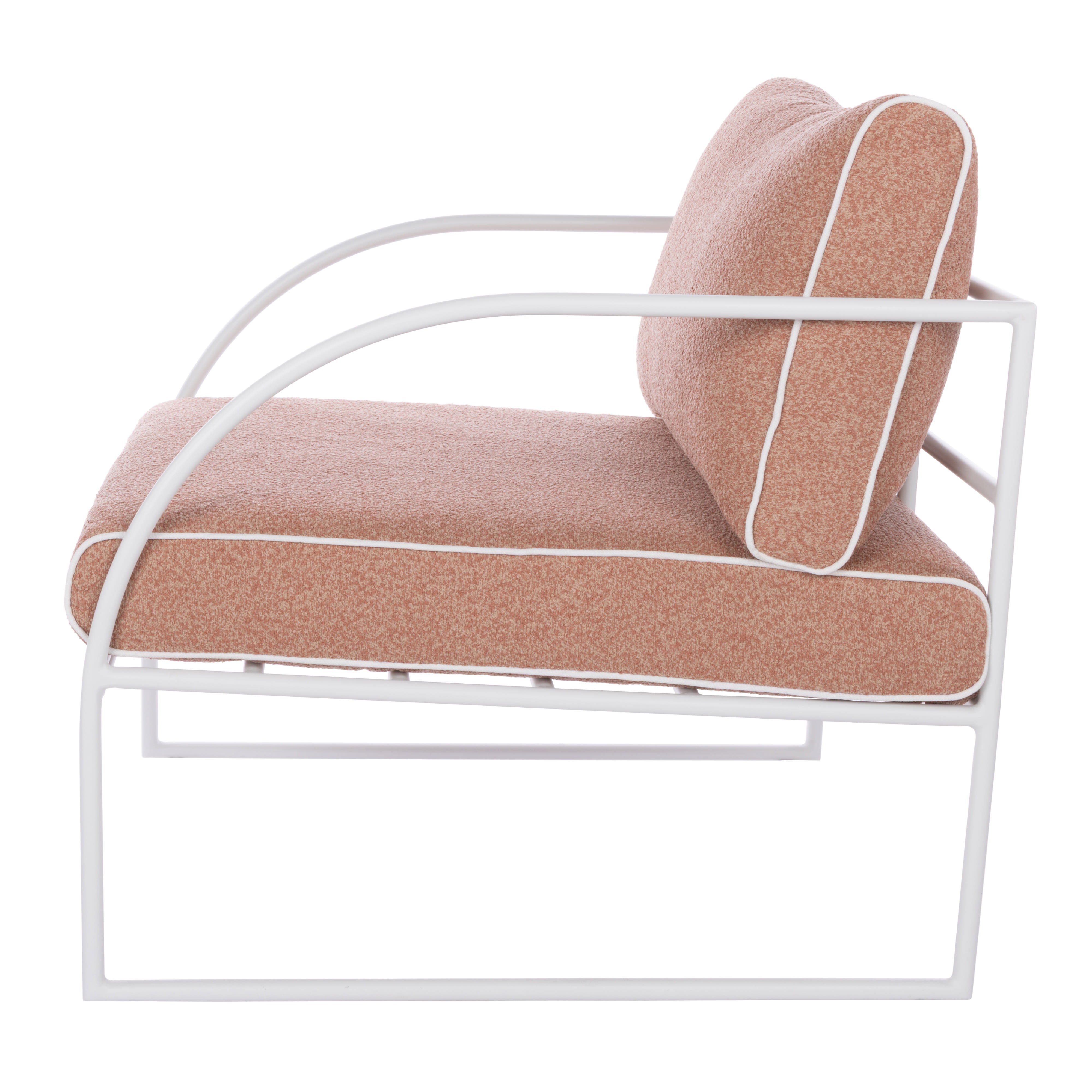 Amalfi Reeve Outdoor Arm Chair Pink & White