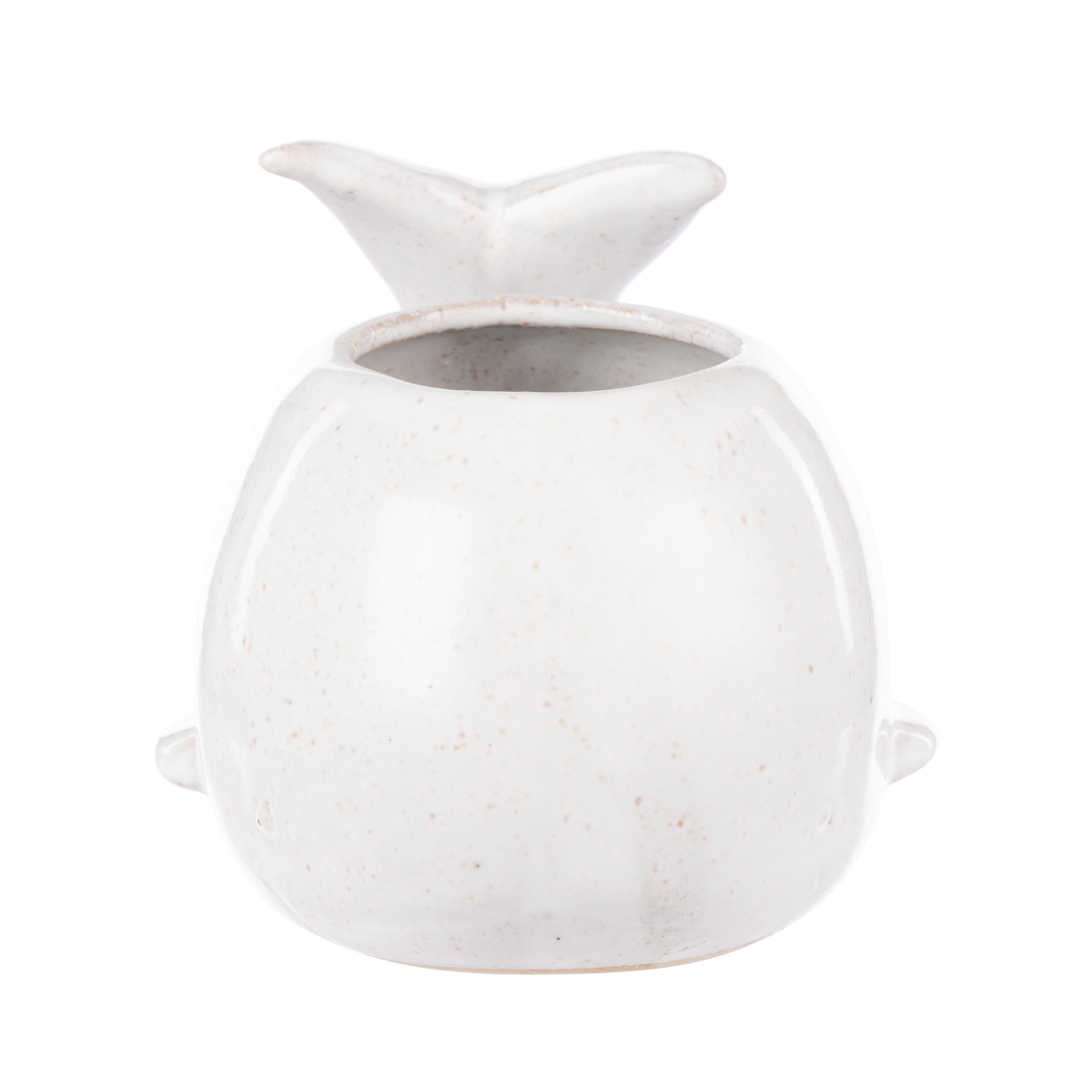 Emporium Whale Pot Reactive White