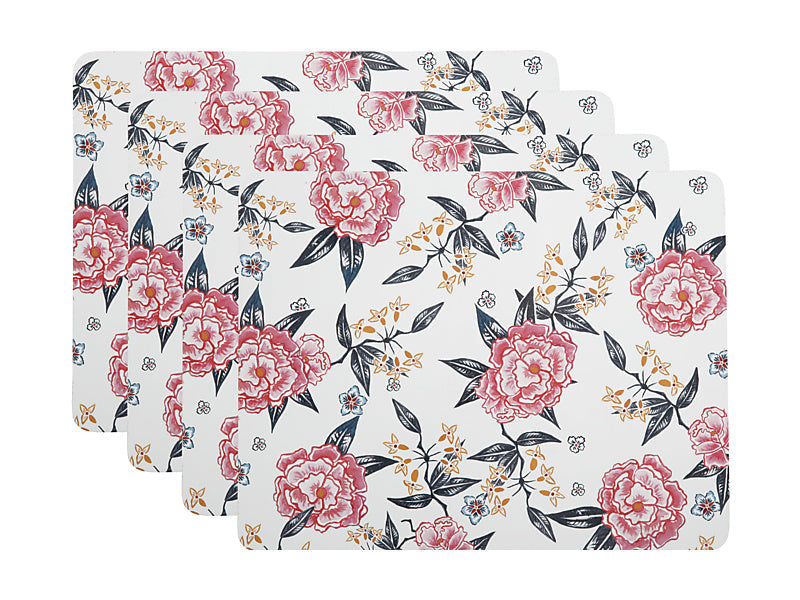 Maxwell & Williams Peony Cork Back Placemat 34 x 26.5cm 4 Piece