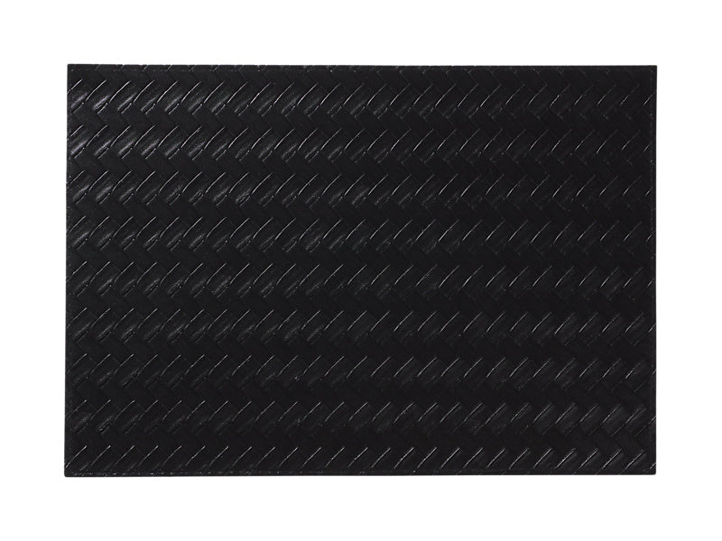 Maxwell & Williams Table Accents Leather Look Placemat Plait Black 43 x 30cm