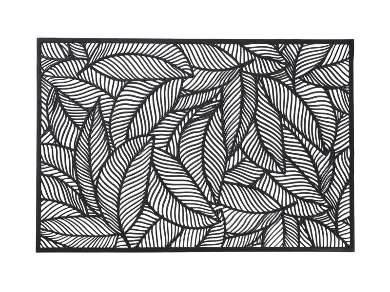Maxwell & Williams Table Accents Cut-Out Placemat Leaf Black 45 x 30cm