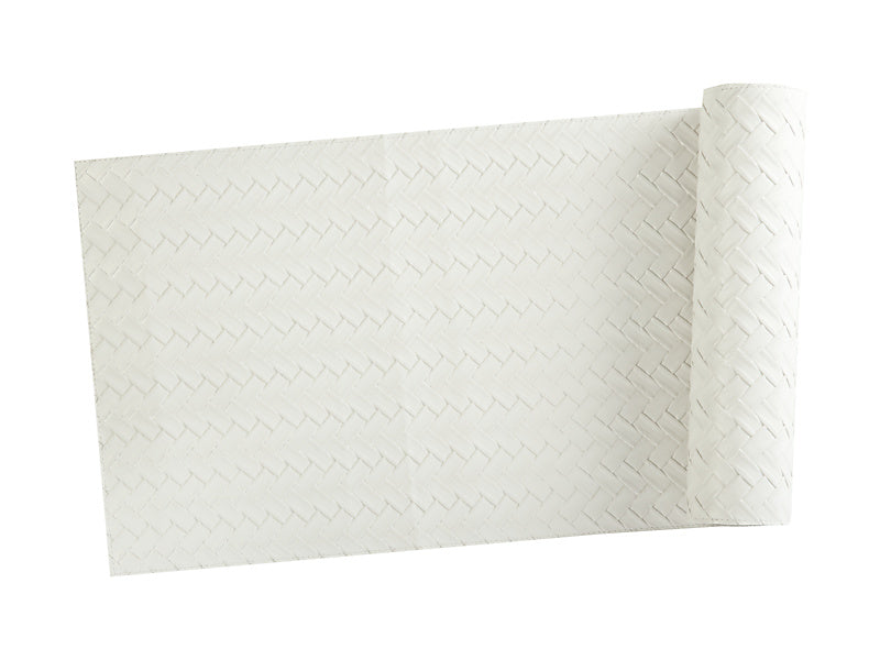 Maxwell & Williams Table Accents Leather Look Runner Plait Ivory 30 x 150cm