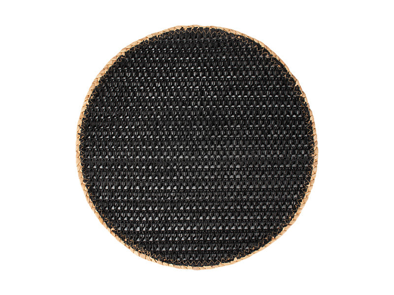 Maxwell & Williams Table Accents Placemat Round Black Natural 38cm