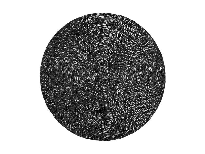 Maxwell & Williams Table Accents Lace Metallic Round Placemat Black 38cm