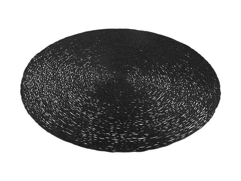 Maxwell & Williams Table Accents Lace Metallic Round Placemat Black 38cm