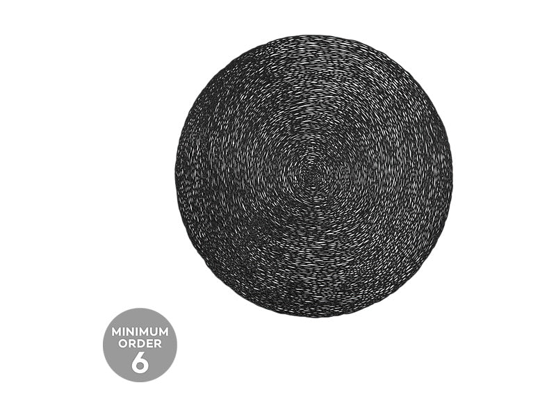Maxwell & Williams Table Accents Lace Metallic Round Placemat Black 38cm