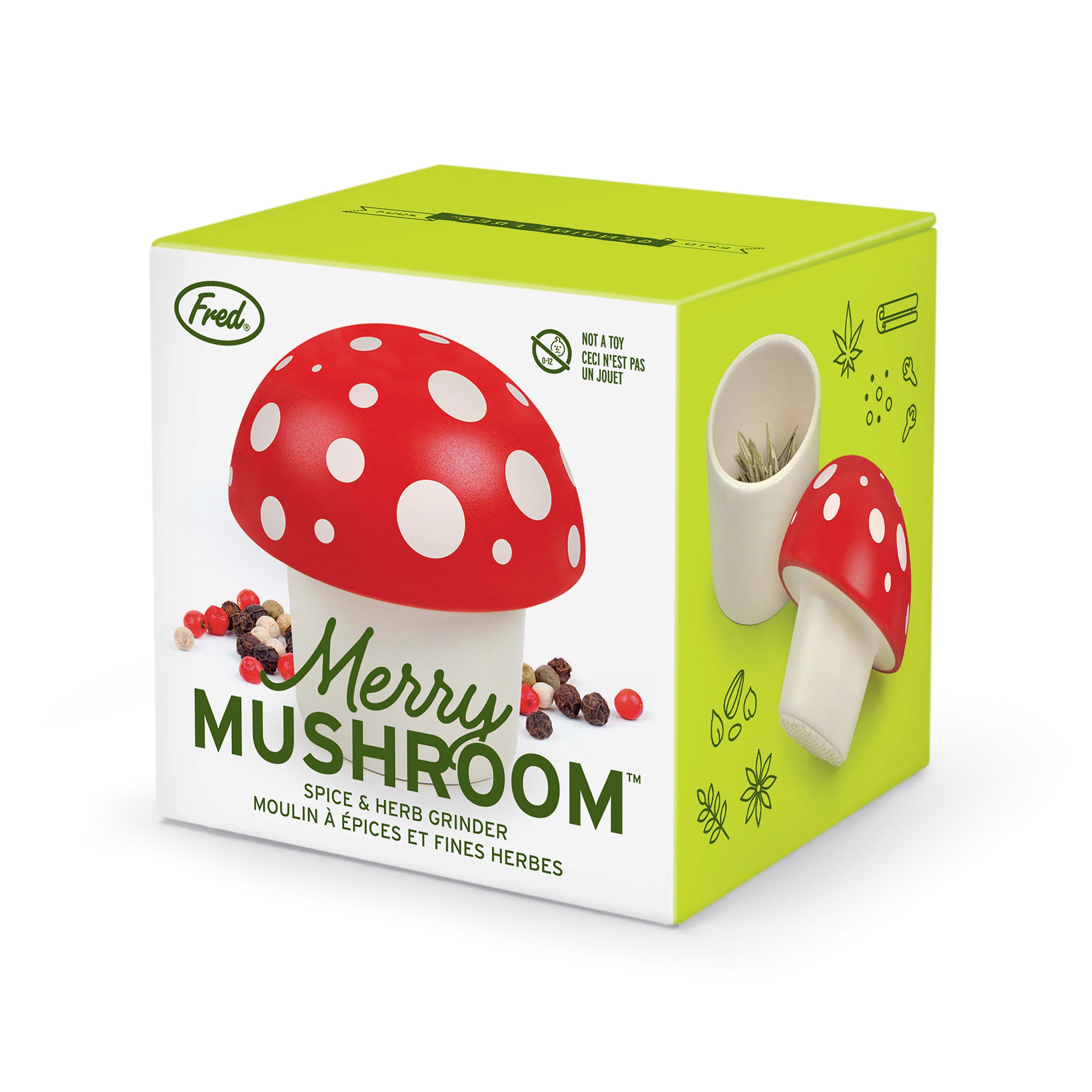 Fred Merry Mushroom Herb Grinder Multi-Coloured