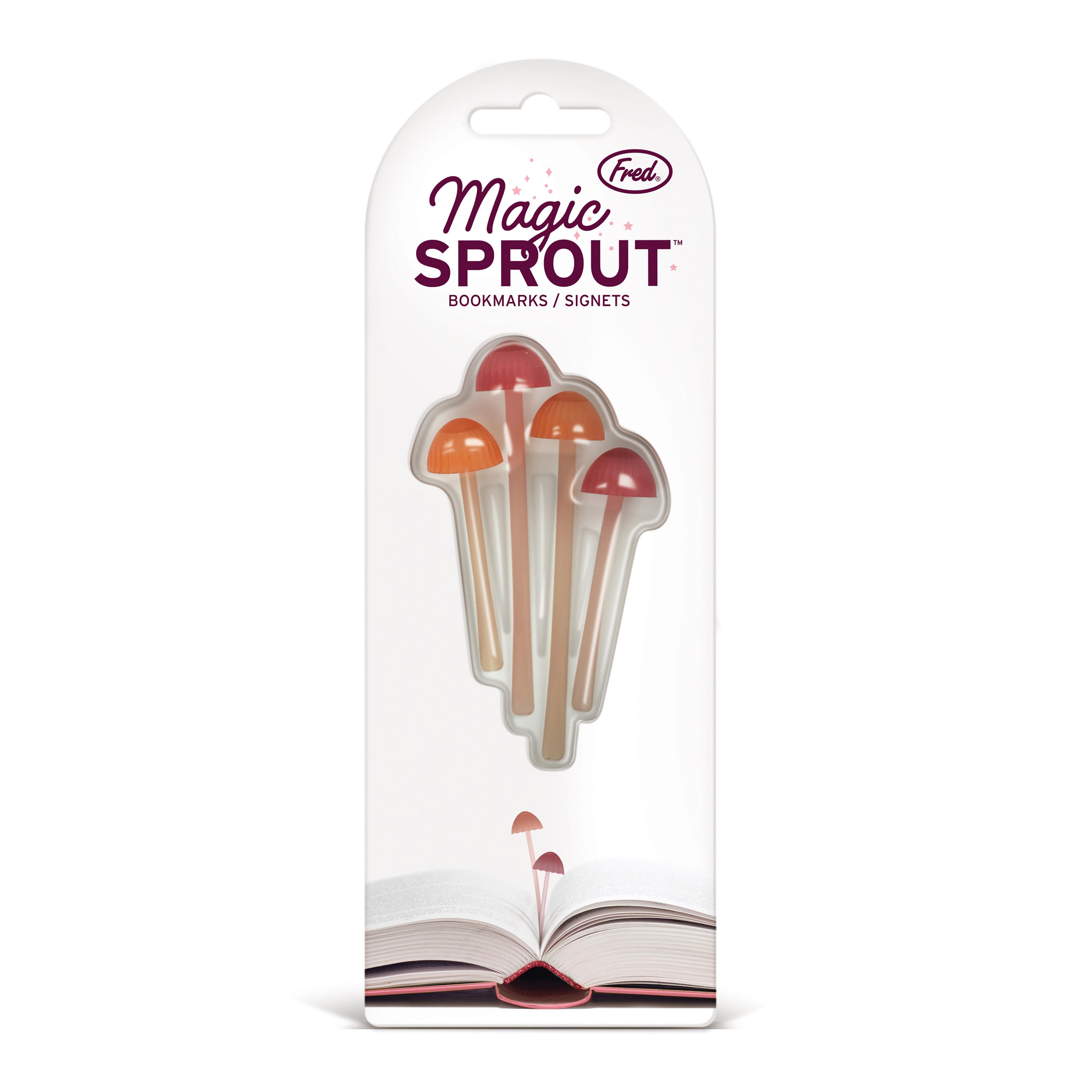 Fred Magic Sprout Bookmarks 4 Piece Set Pink