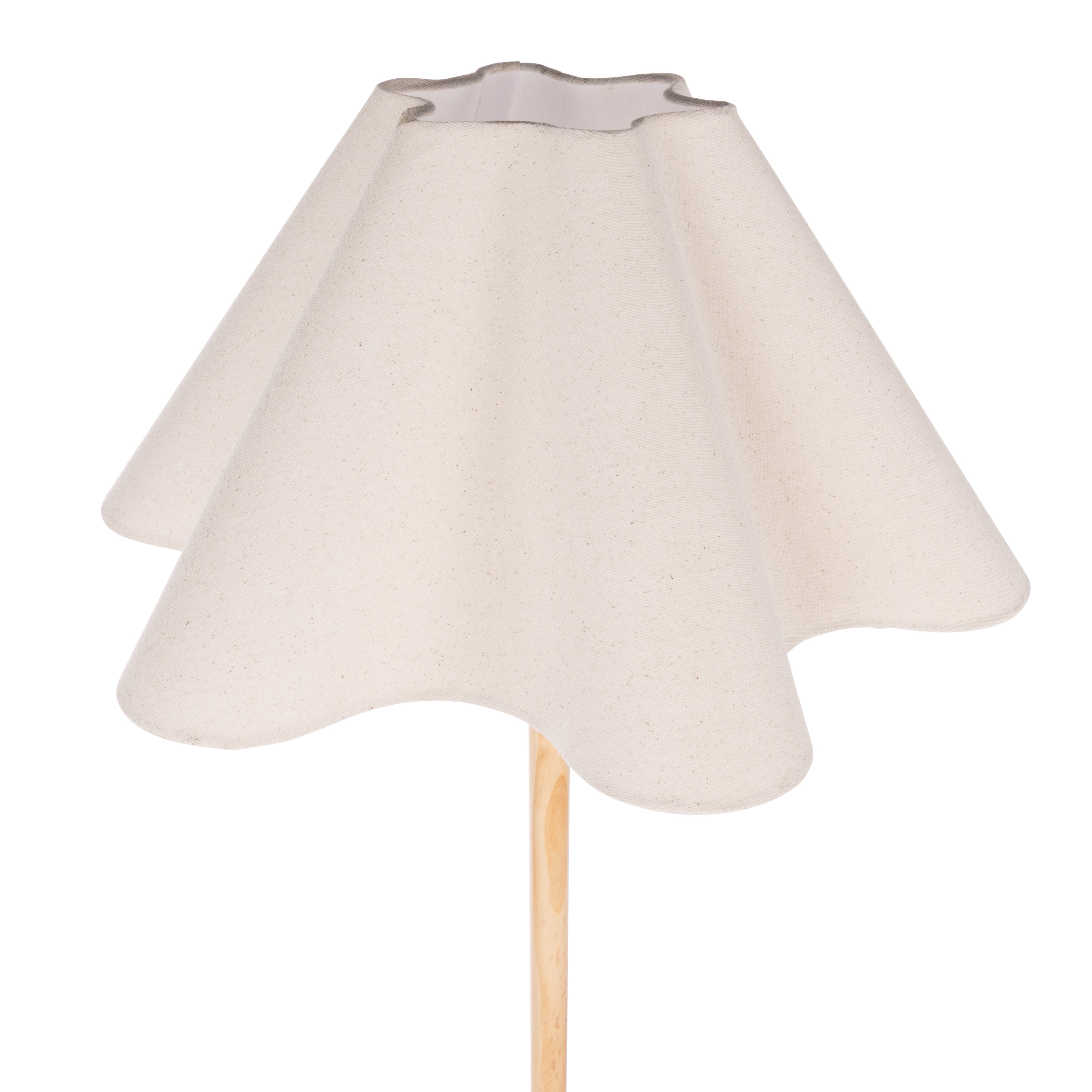Amalfi Cullen Wooden Floor Lamp White & Natural