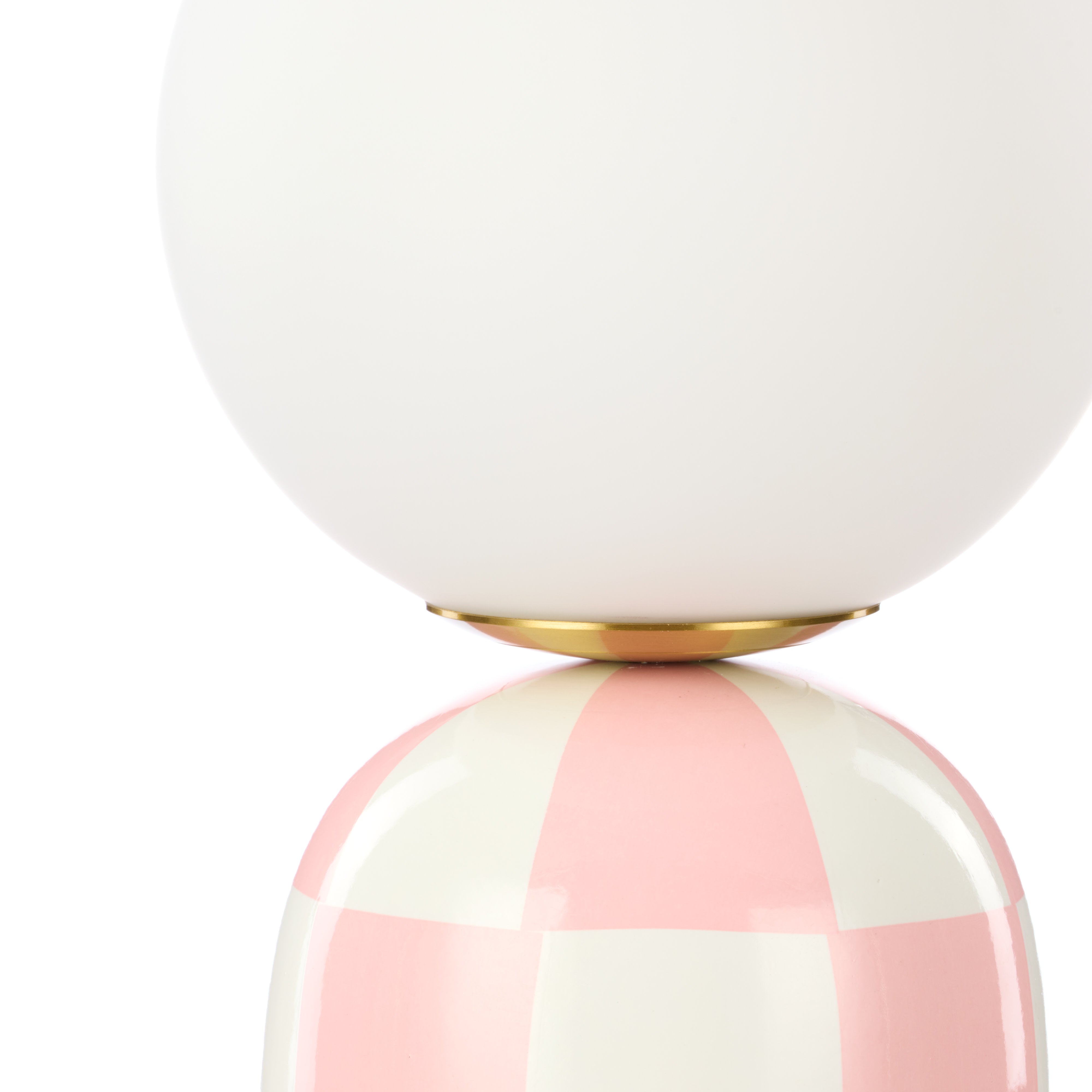 Emporium Archie Table Lamp Pink & White
