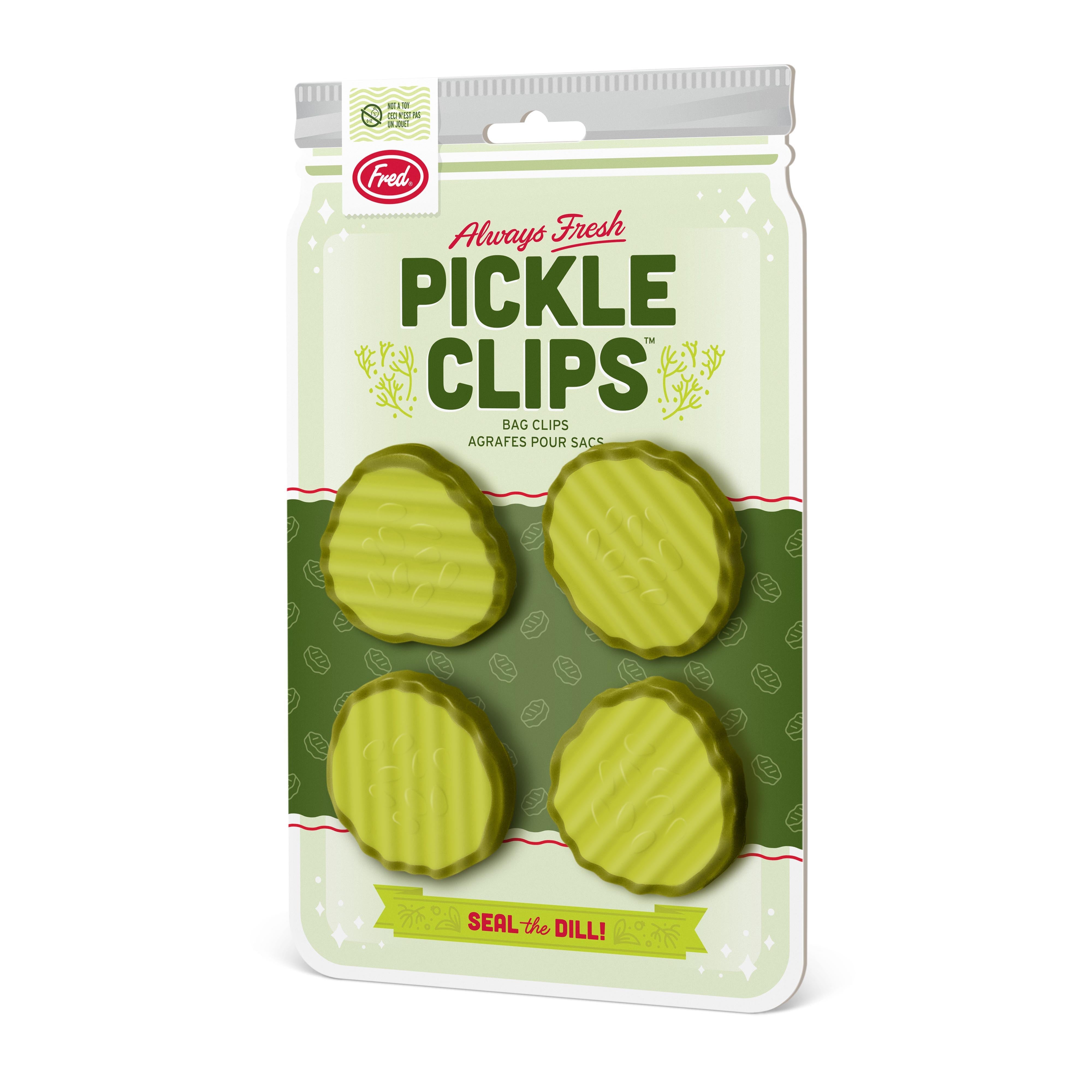 Fred Pickle Clips Bag Clips 4 Piece Set Green