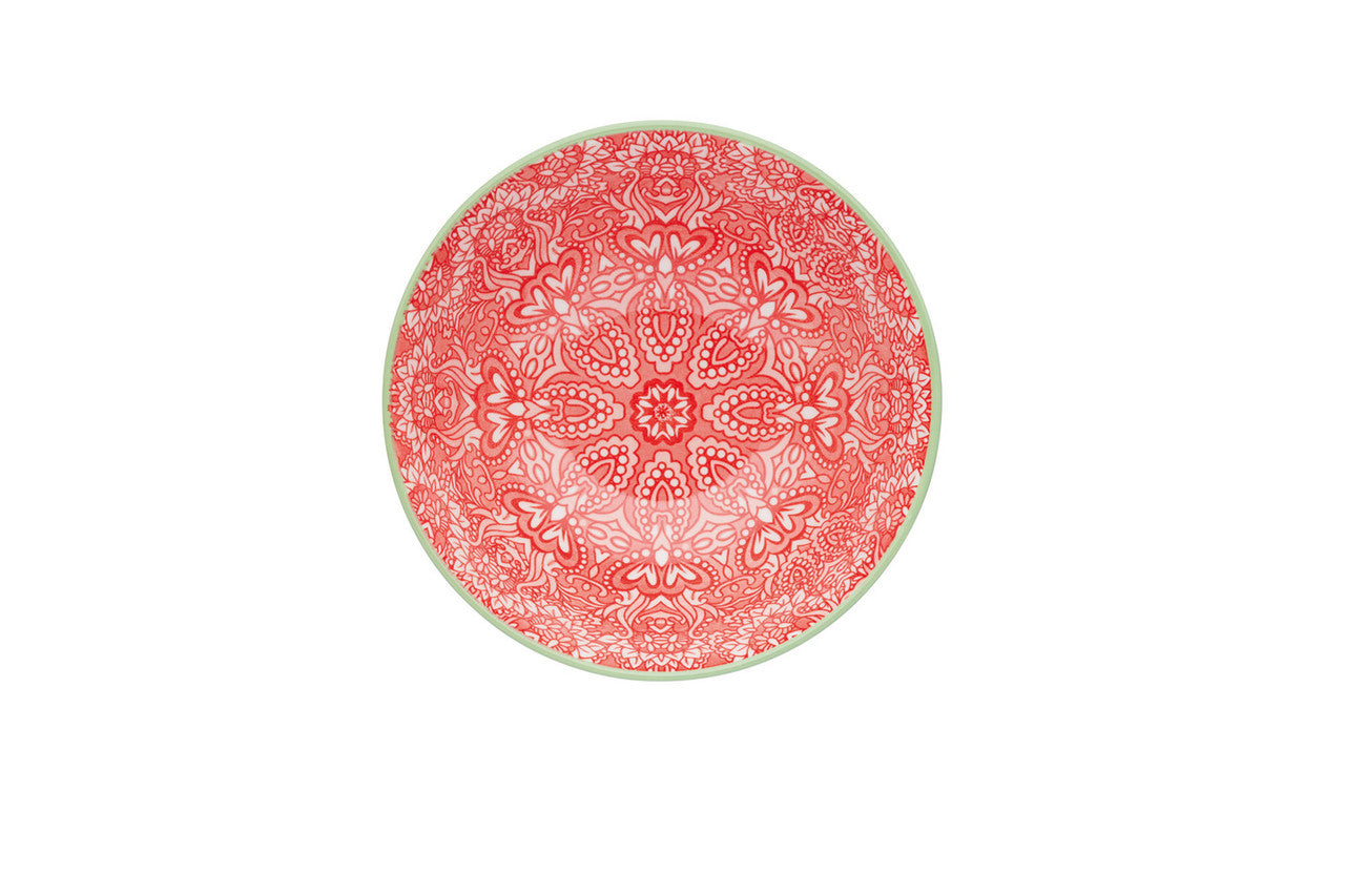 Mikasa Glazed Stoneware Bowl 15.5cm (Red Damask)