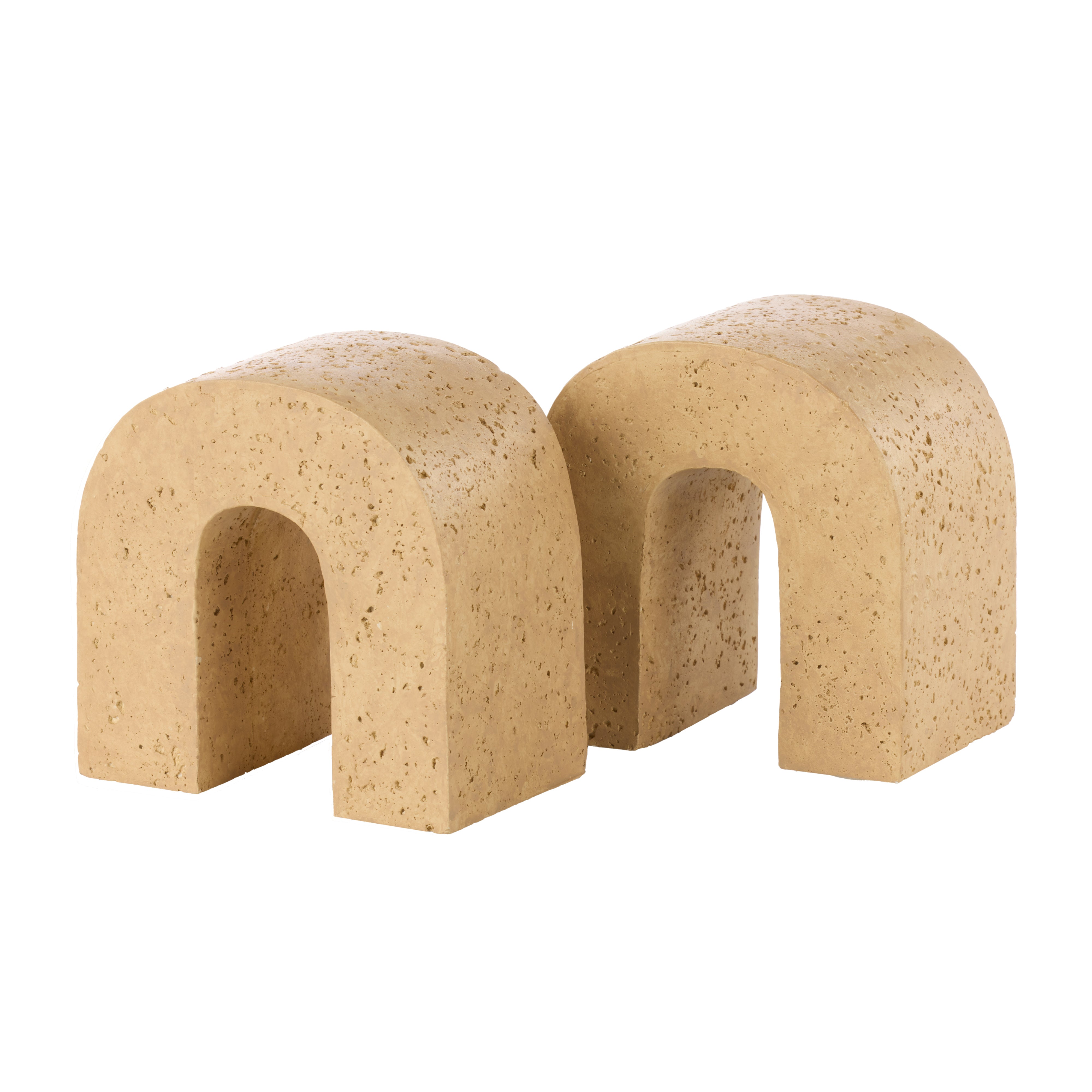 Amalfi Bijou Concrete Bookends 2 Piece Set Natural