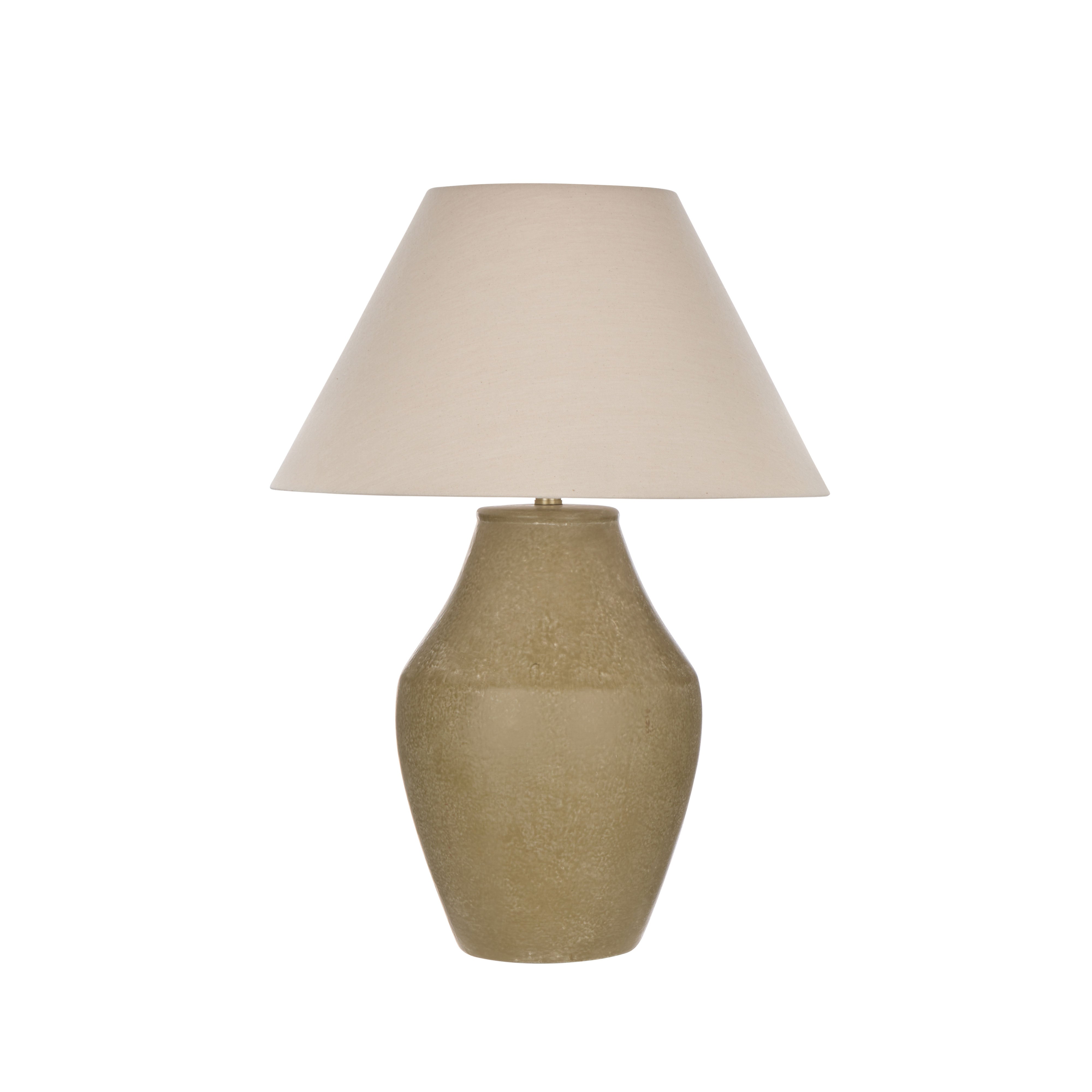 Grand Designs Taro Table Lamp Green & Natural