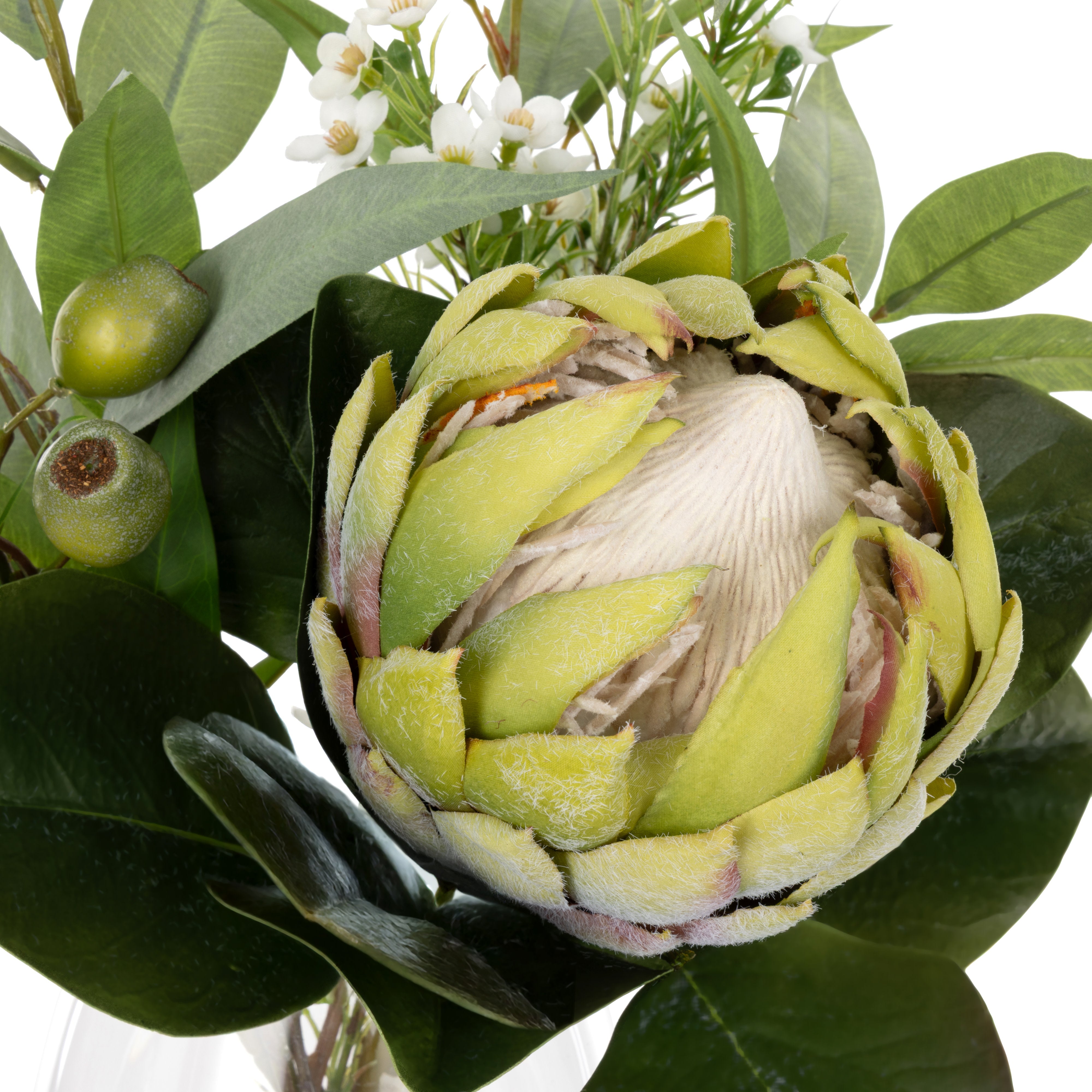 Rogue Grand Protea Native Mix - Claire Vase Green 54cm