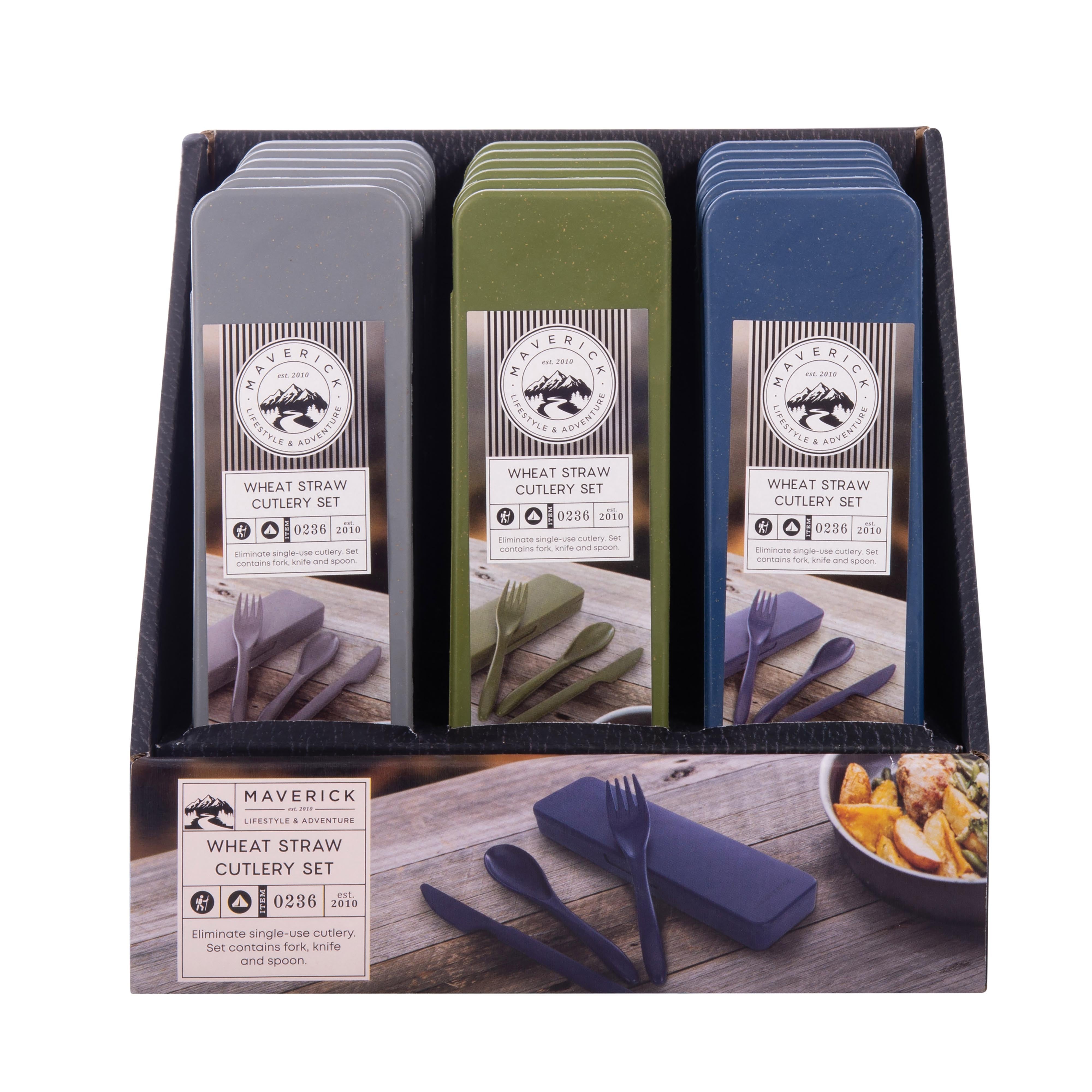 Maverick Wheat Straw Travel Cutlery Set