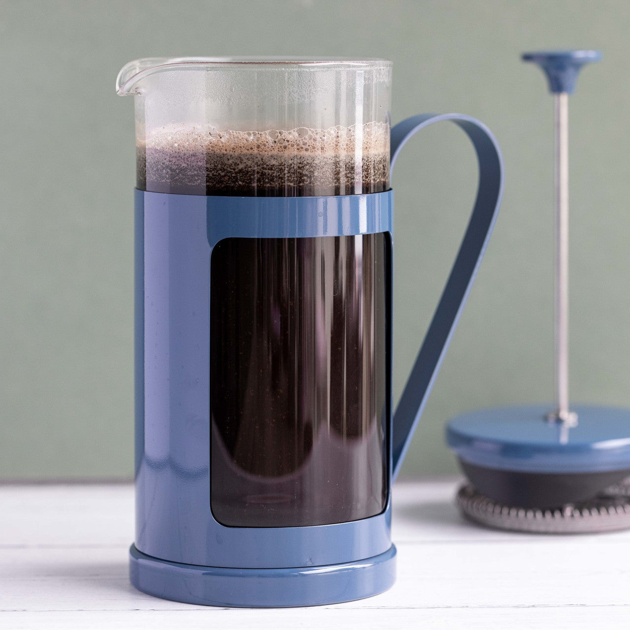 La Cafetière Monaco Stainless Steel Cafetière 8 Cup / 1L (Navy Blue)