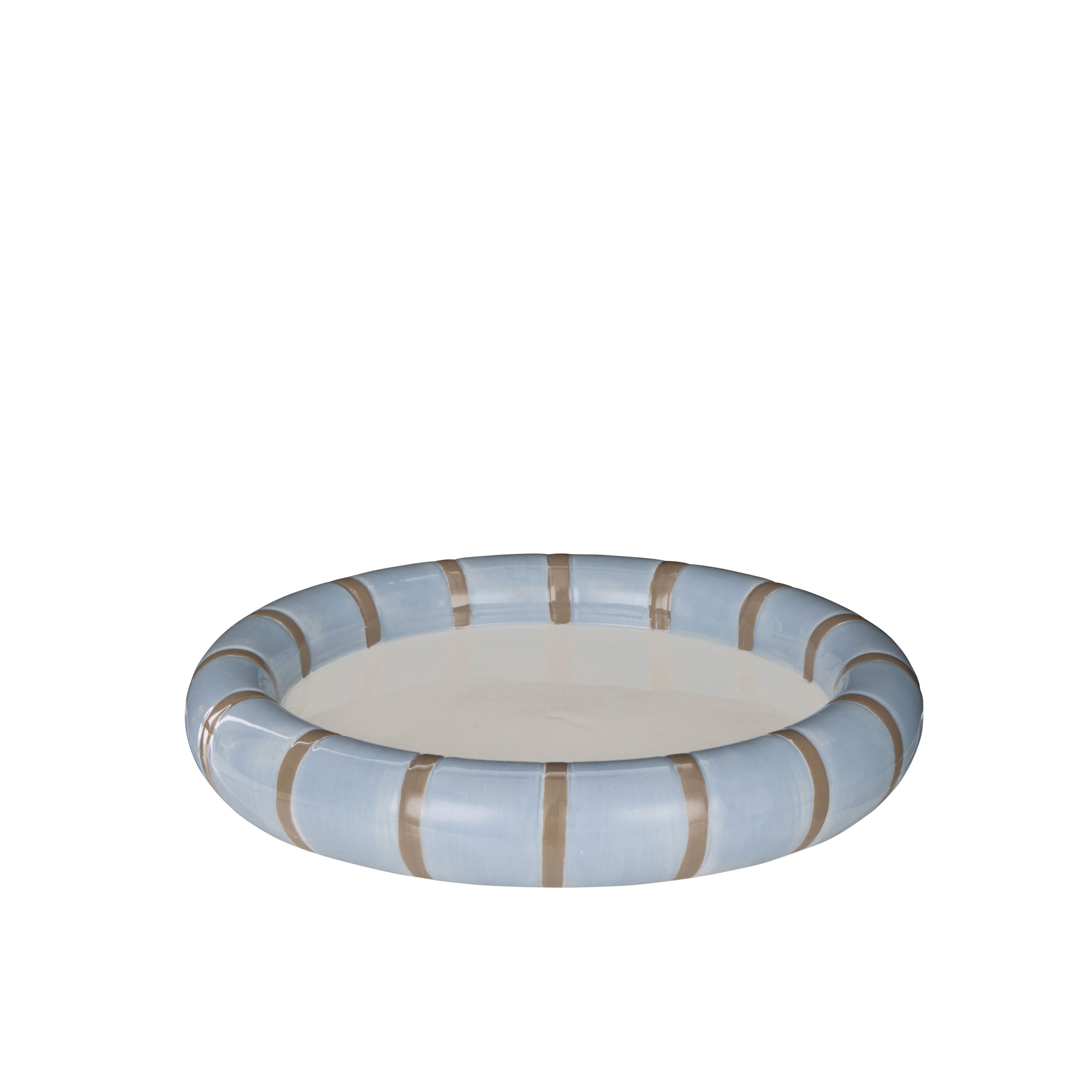 Emporium Astrid Stripe Dish Large Multi-Coloured