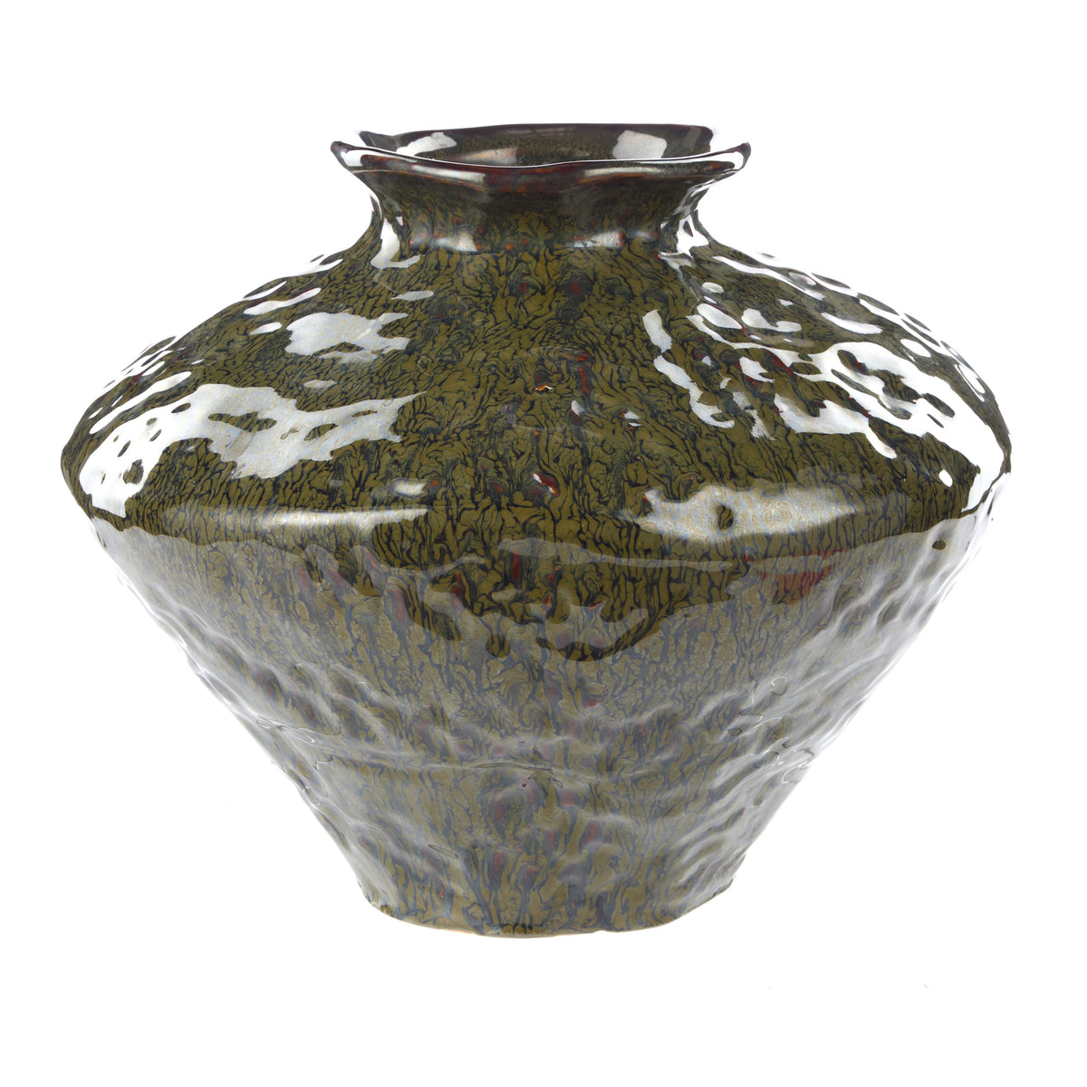 Amalfi Silva Ceramic Vase Medium Green