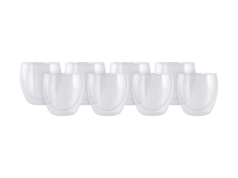 Maxwell & Williams Blend Double Wall Cup 250ml Clear 8 Piece
