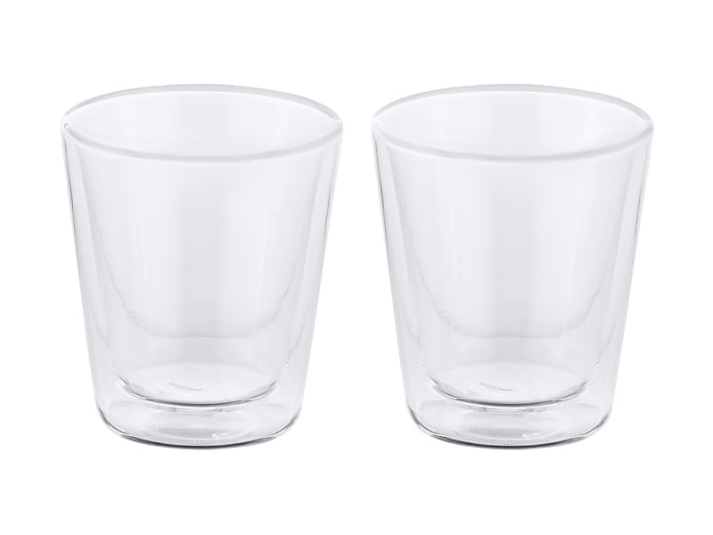 Maxwell & Williams Blend Double Wall Conical Cup Clear 200ml 2 Piece