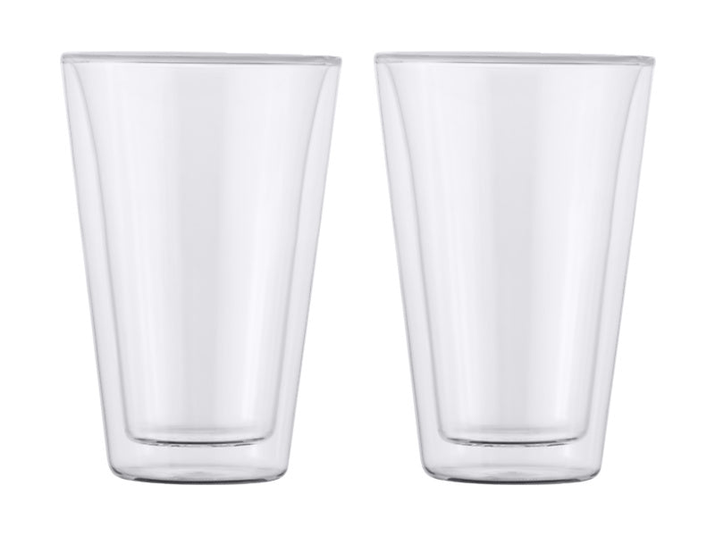 Maxwell & Williams Blend Double Wall Conical Cup Clear 400ml 2 Piece