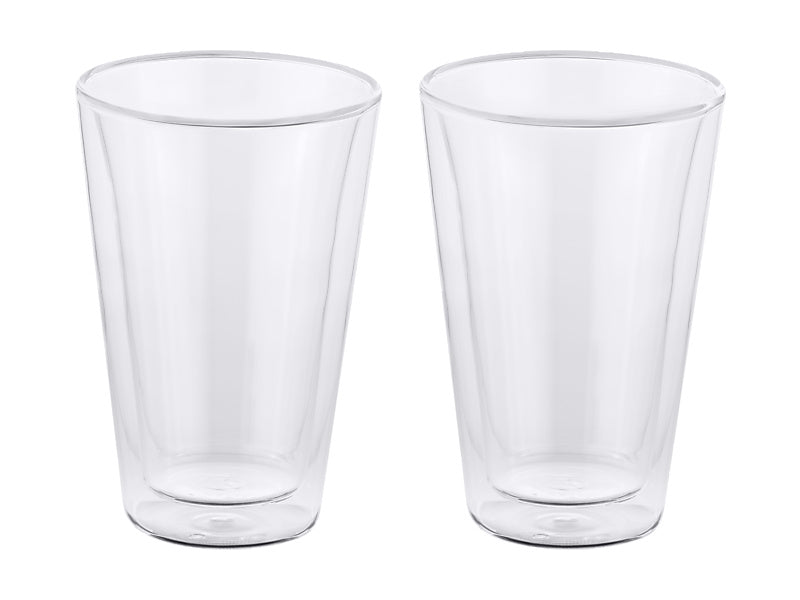 Maxwell & Williams Blend Double Wall Conical Cup Clear 400ml 2 Piece