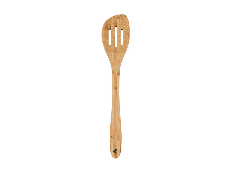Maxwell & Williams Evergreen Bamboo Slotted Peaked Spoon Natural 33cm