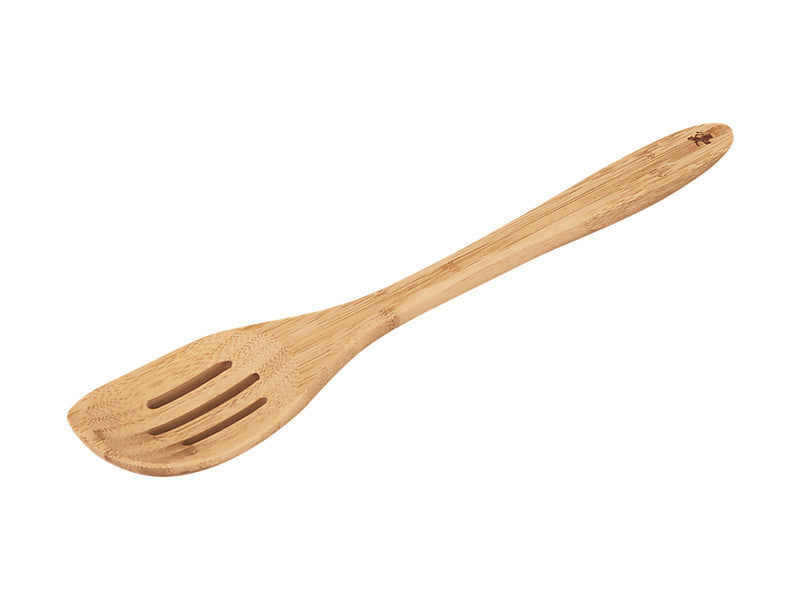 Maxwell & Williams Evergreen Bamboo Slotted Peaked Spoon Natural 33cm