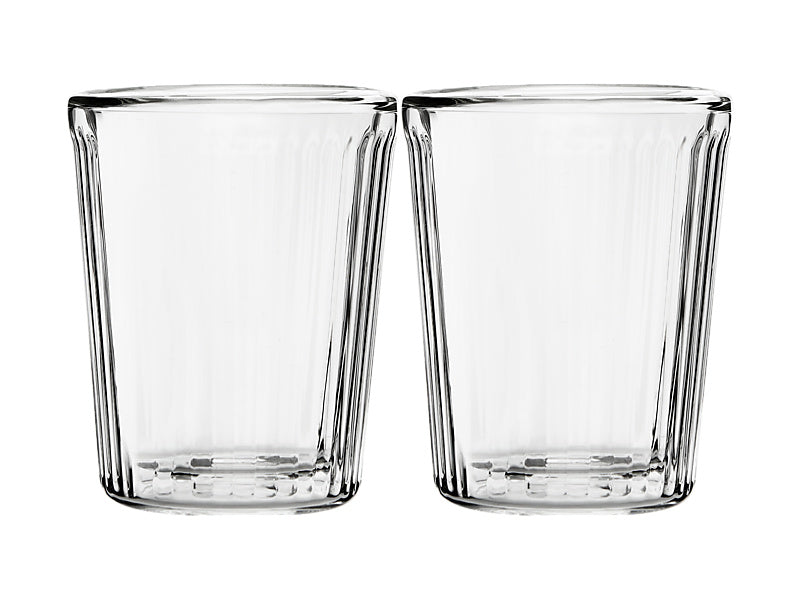 Maxwell & Williams Blend Stripey Double Wall Cup Set 2 Clear 250ml
