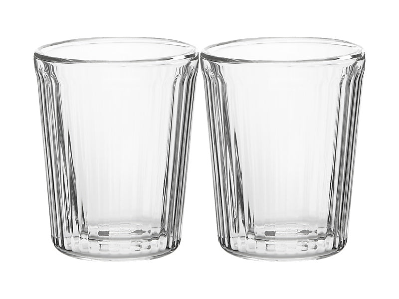 Maxwell & Williams Blend Stripey Double Wall Cup Set 2 Clear 80ml