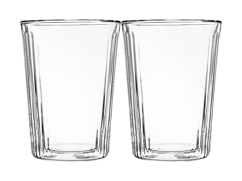 Maxwell & Williams Blend Stripey Double Wall Cup Set 2 Clear 250ml