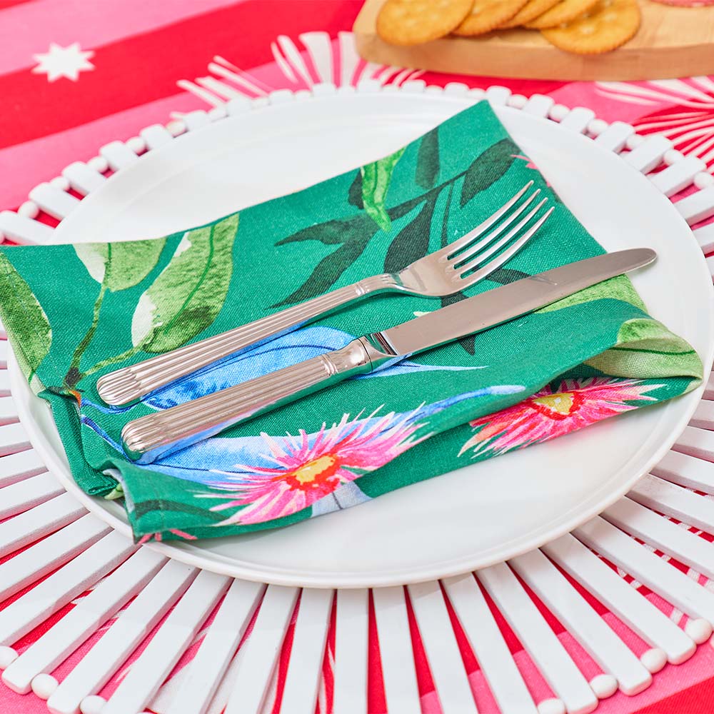Annabel Trends Linen Cotton Napkin Set Gum Blossom