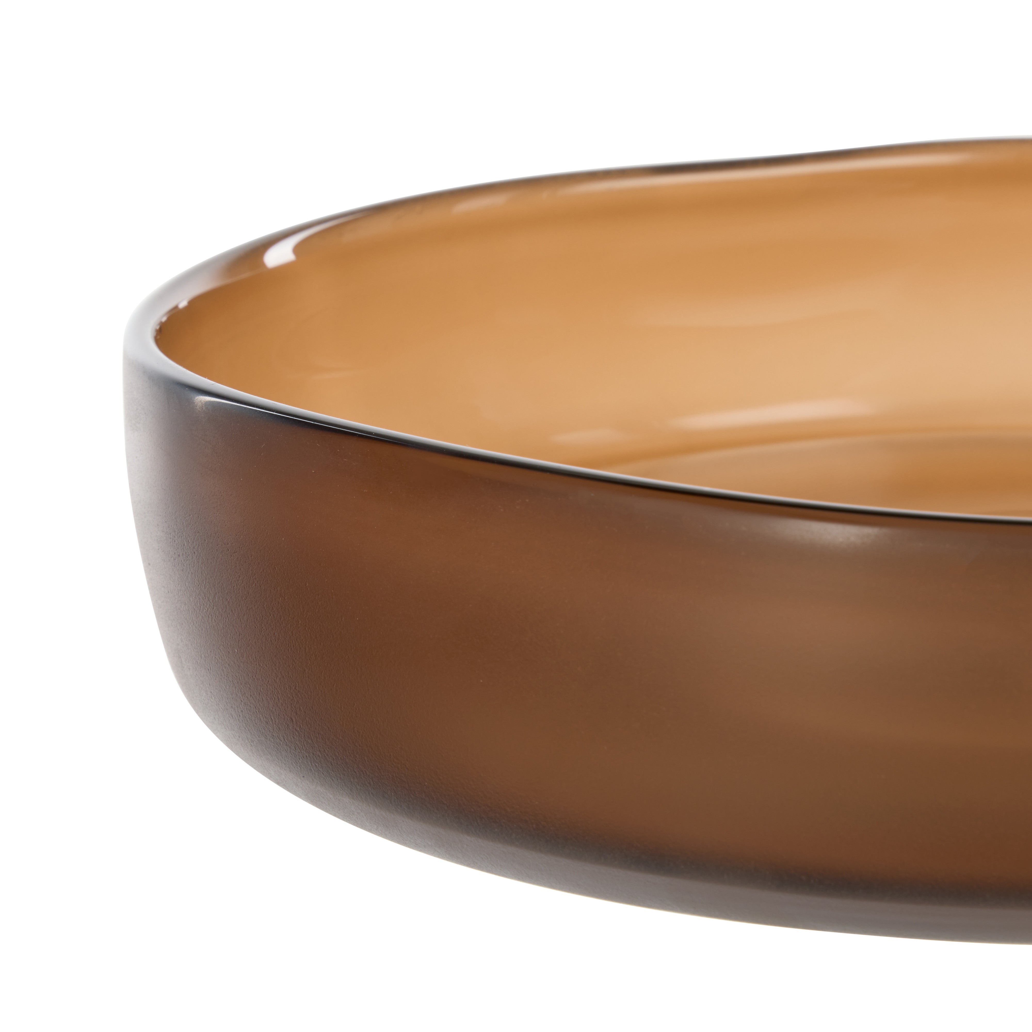 Amalfi Nevoso Glass Plate Brown