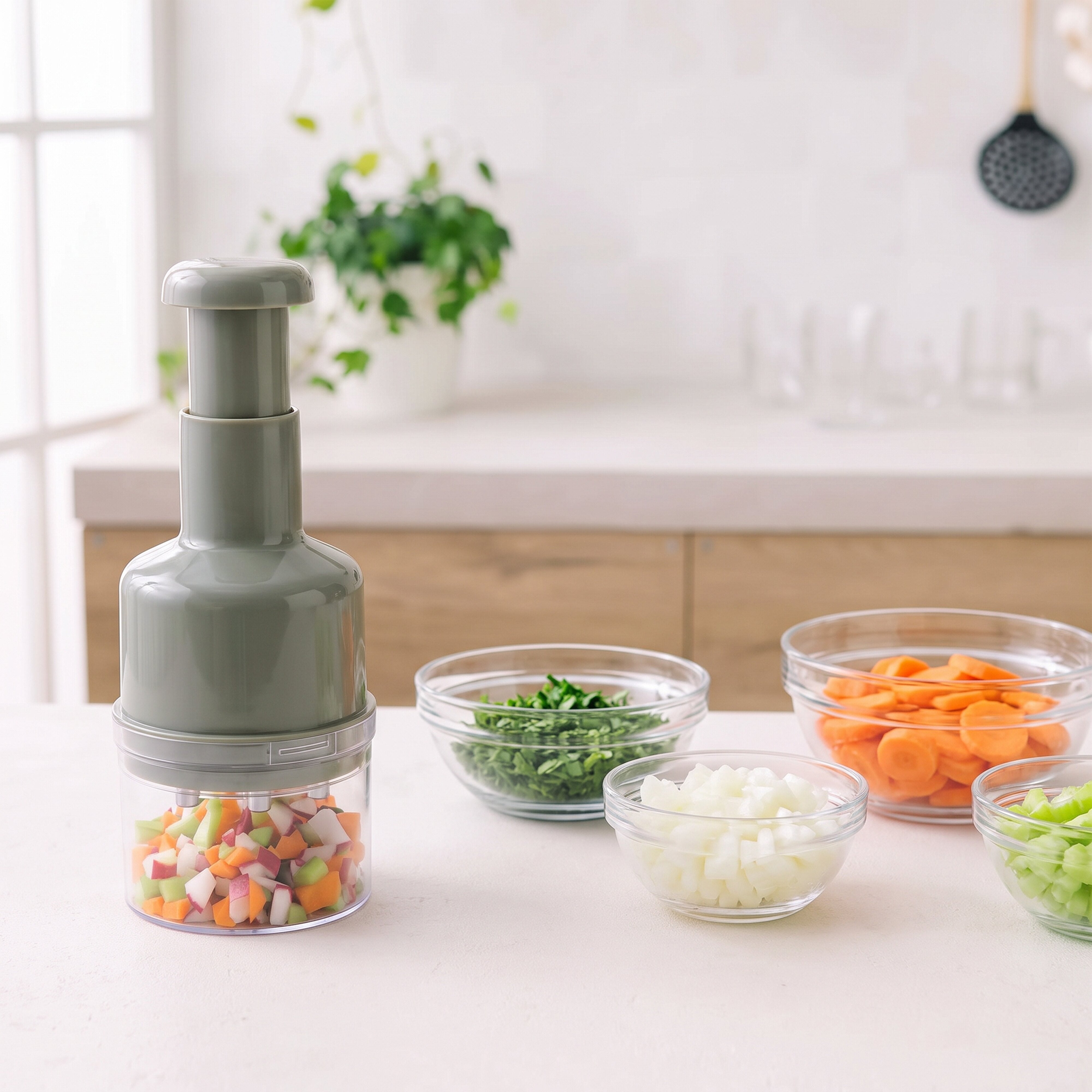 MasterChef Sage Gadgetra Food Chopper Sage & Clear