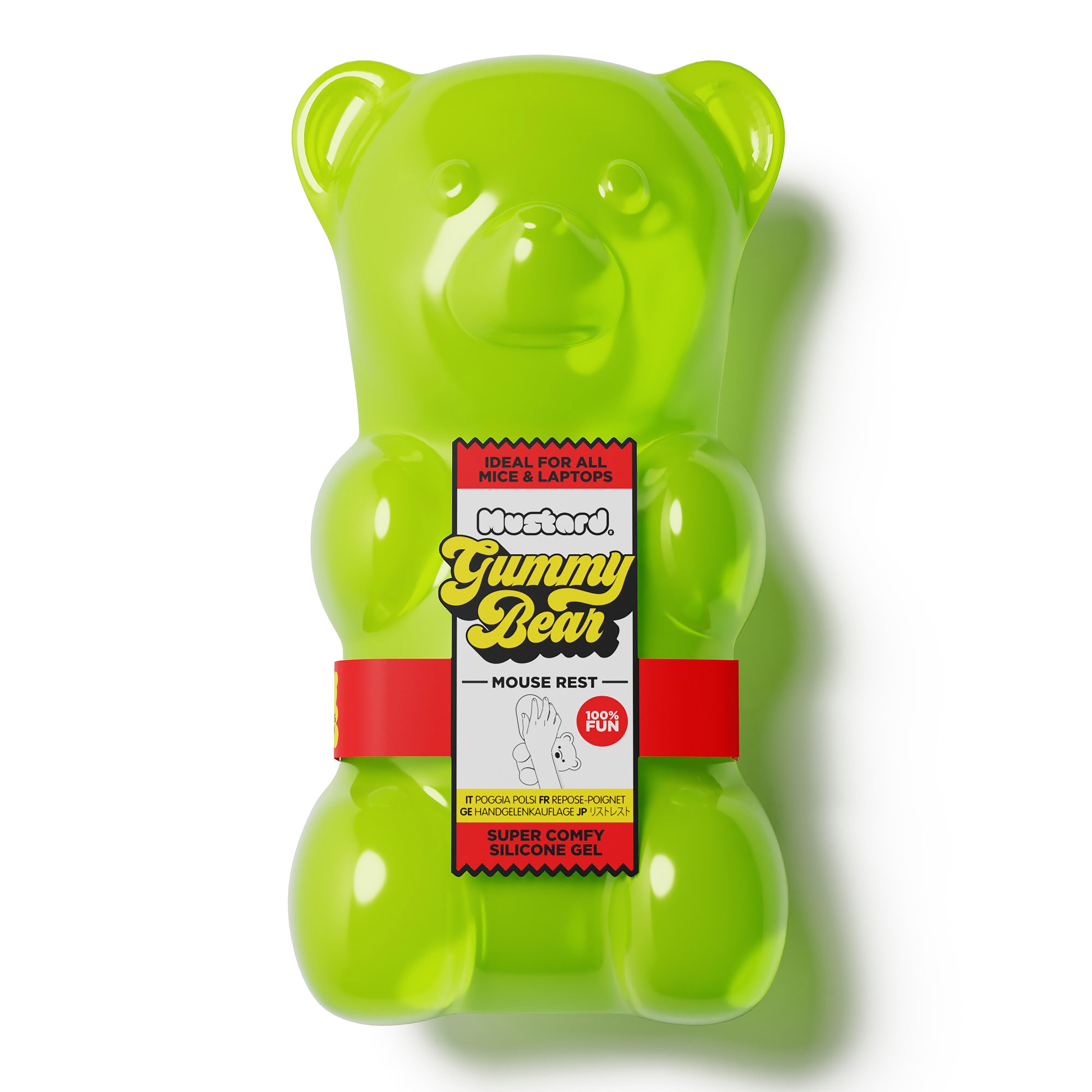 Mustard Gummy Bear Mouse Rest Green