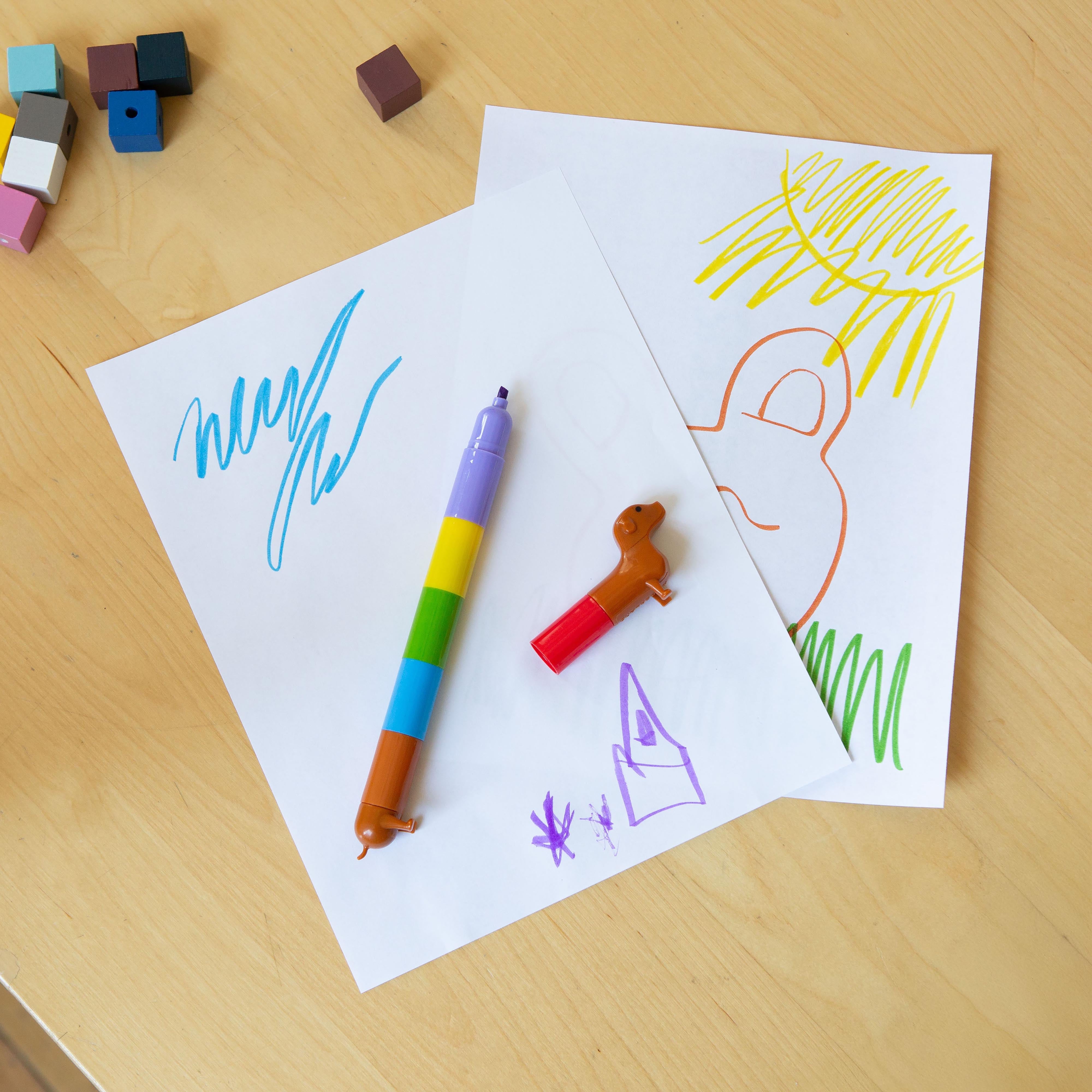 Kikkerland Rainbow Dachshund Markers Multi-Coloured