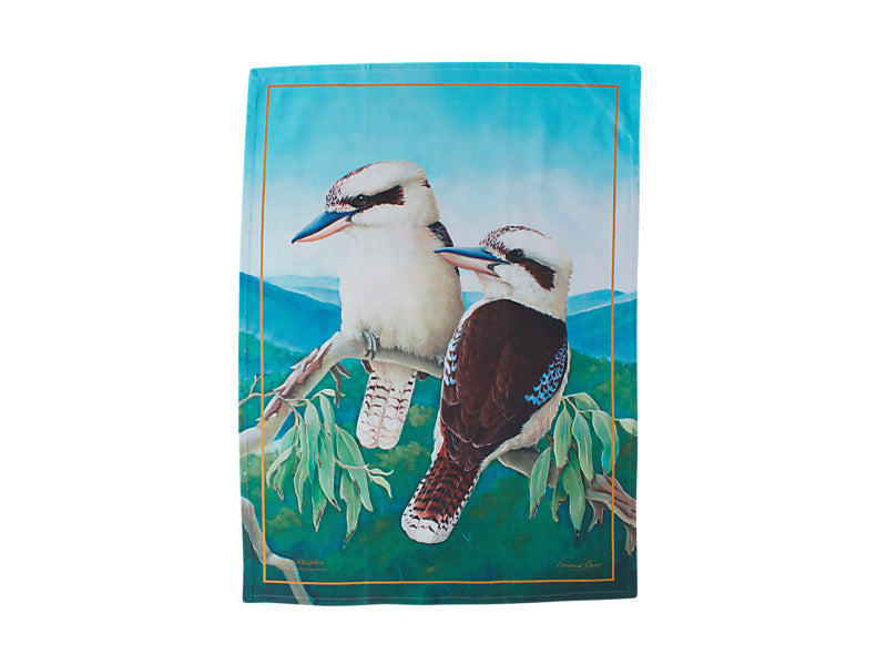 Maxwell & Williams Birds of Australia KC 10yr Anniversary Tea Towel Kookaburra 50 x 70cm
