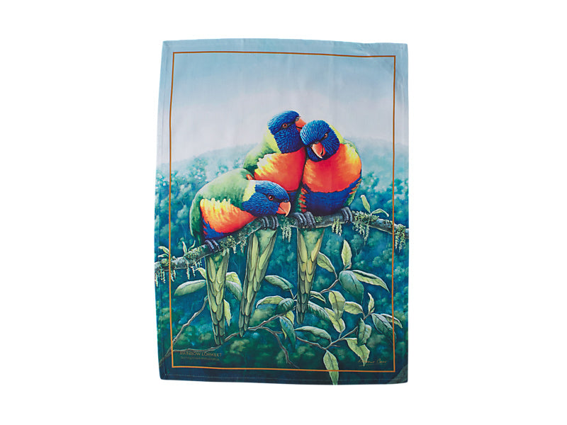 Maxwell & Williams Birds of Australia KC 10yr Anniversary Tea Towel Lorikeet 50 x 70cm