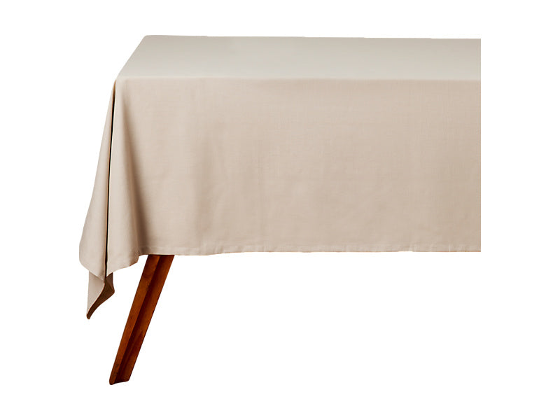 Maxwell & Williams Cotton Classics Rectangular Tablecloth Pebble Taupe 230 x 150cm