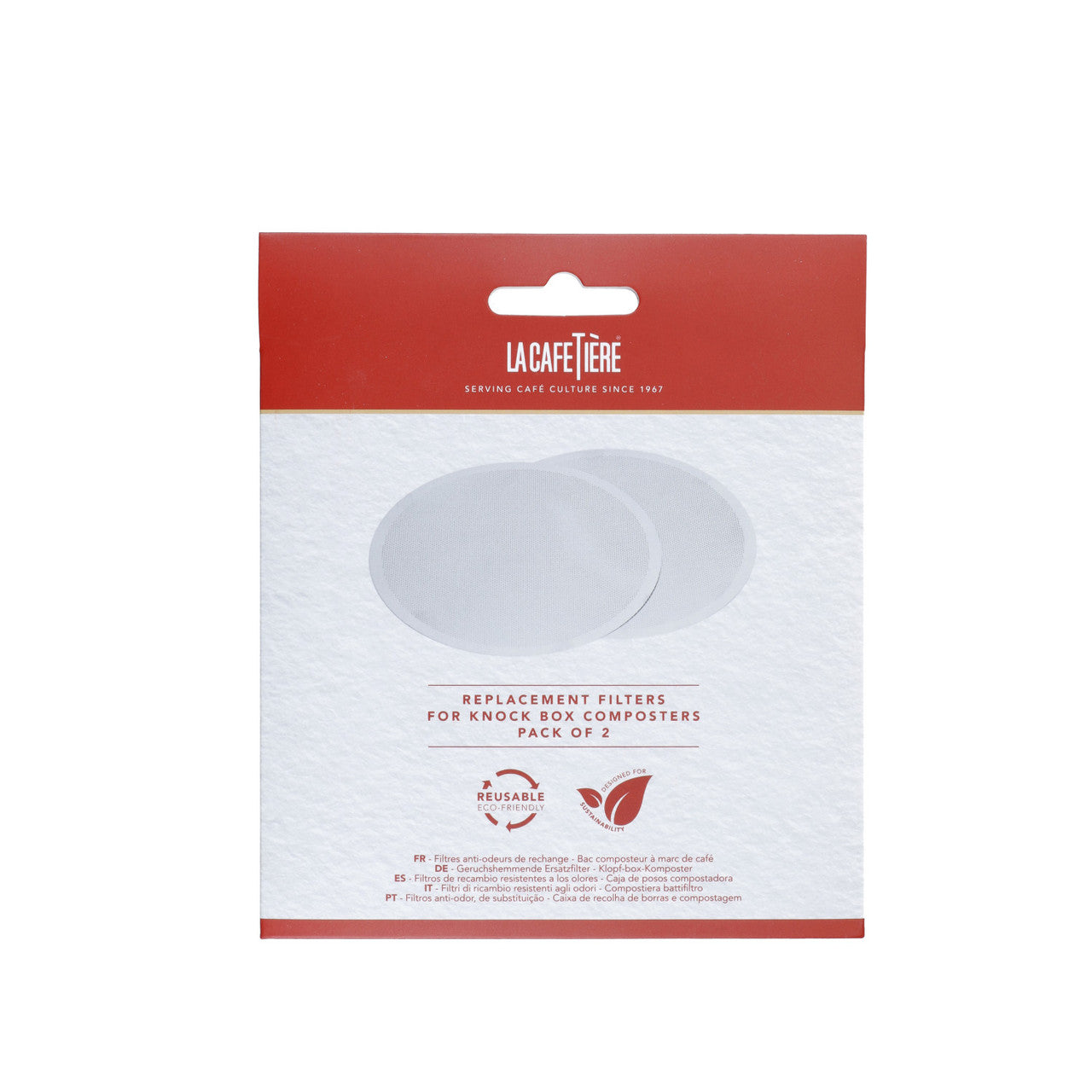 La Cafetière Fine Mesh Filter Replacement Set of 2 for Renew Composter & Knockbox