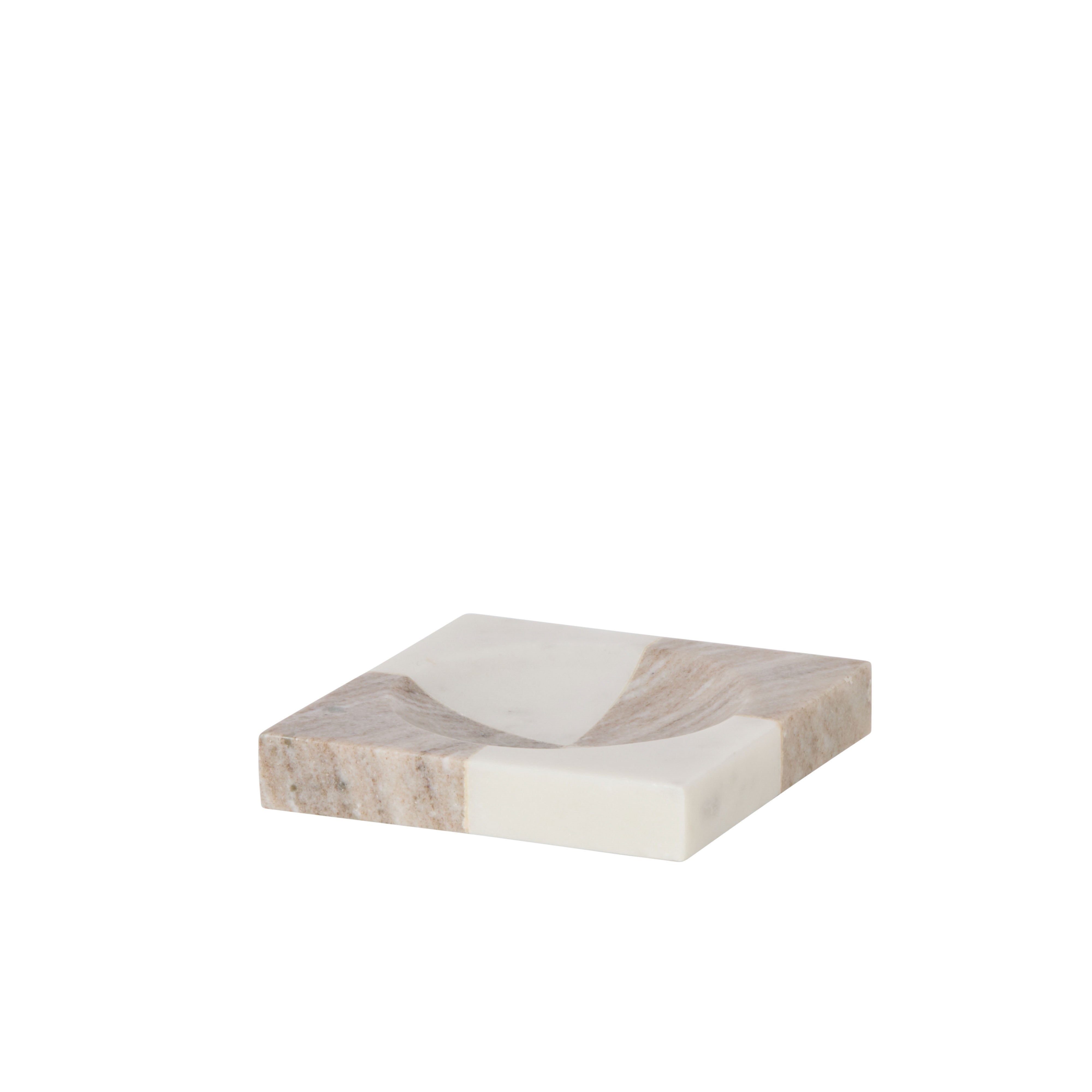 Amalfi Sachi Check Dish White & Beige