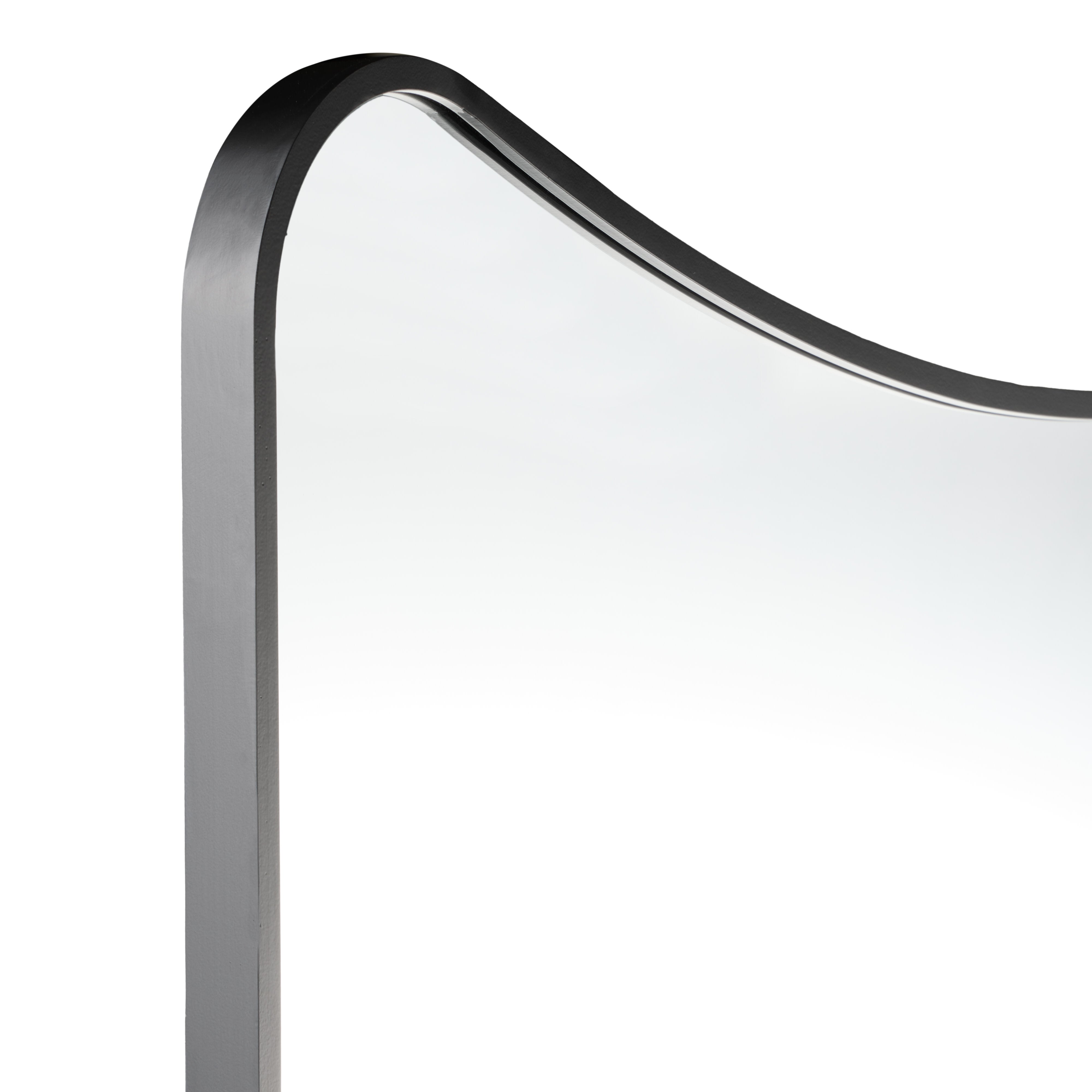 Amalfi Zane Black Metal Floor Mirror Black