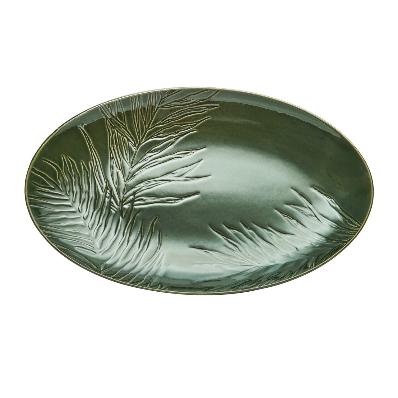 Mikasa Jardin Stoneware Oval Serving Platter 36cm (Green)